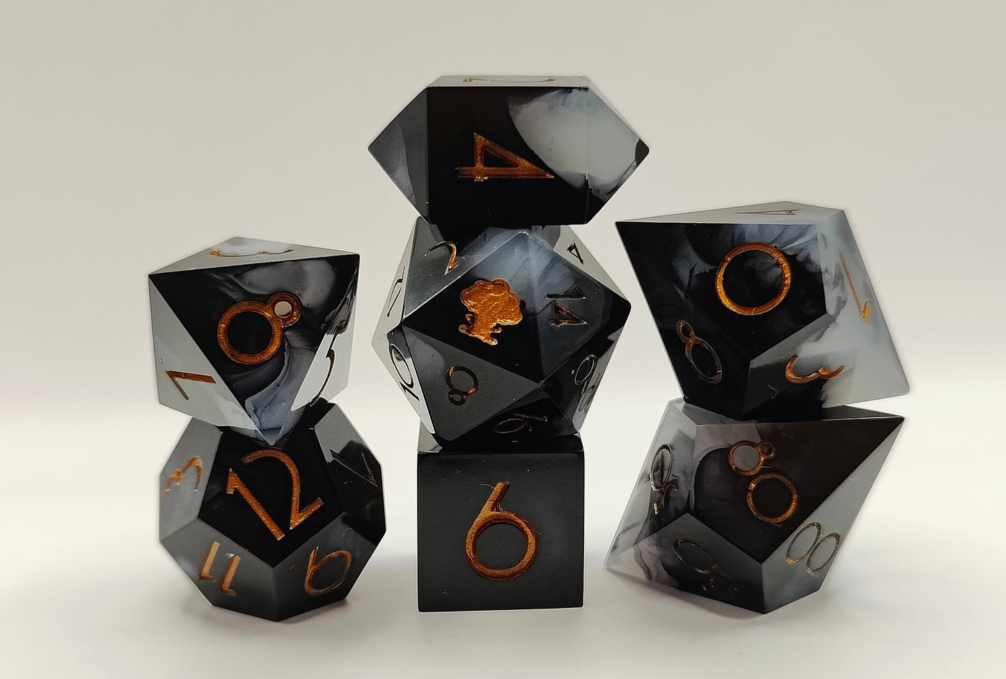 Handmade dice set: Threads of fate