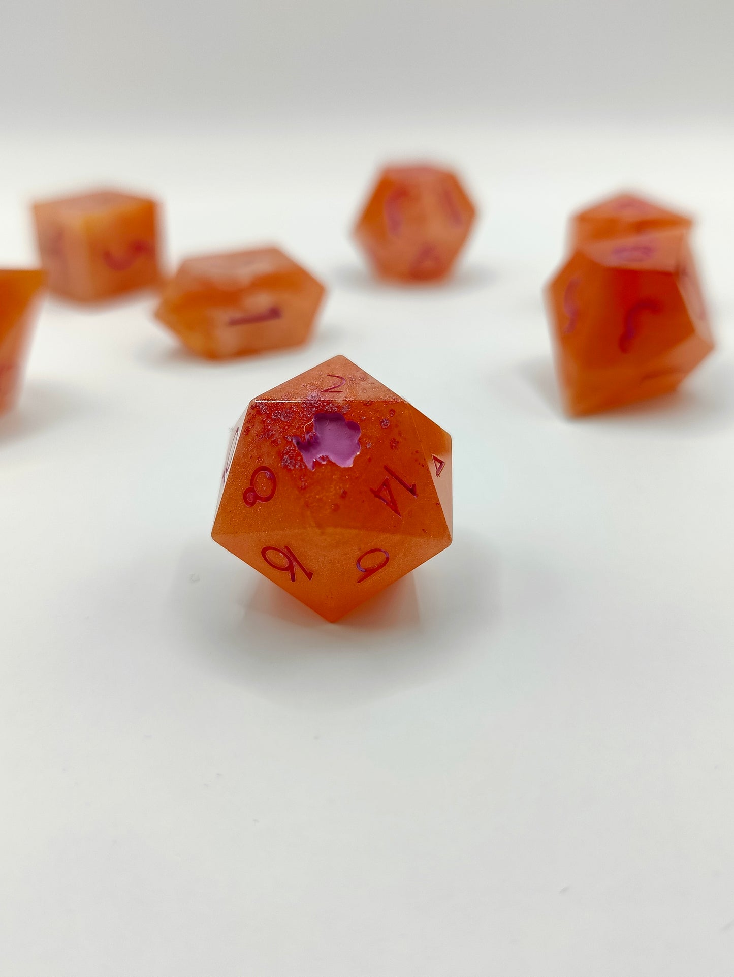 Handmade dice set: Sappho