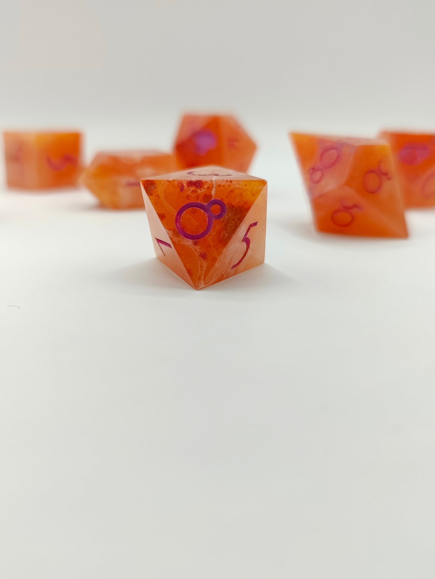 Handmade dice set: Sappho