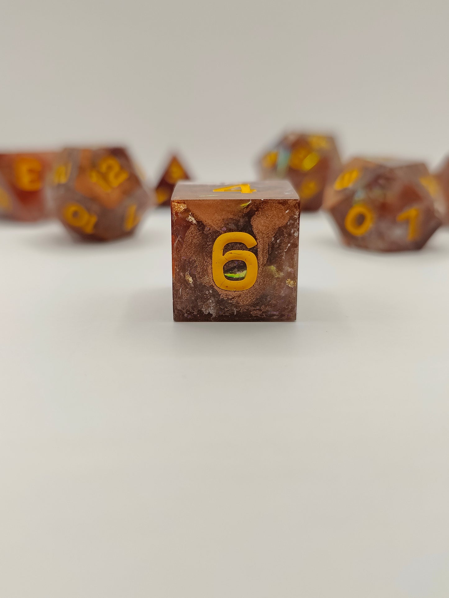 Handmade dice set: The copper kingdom