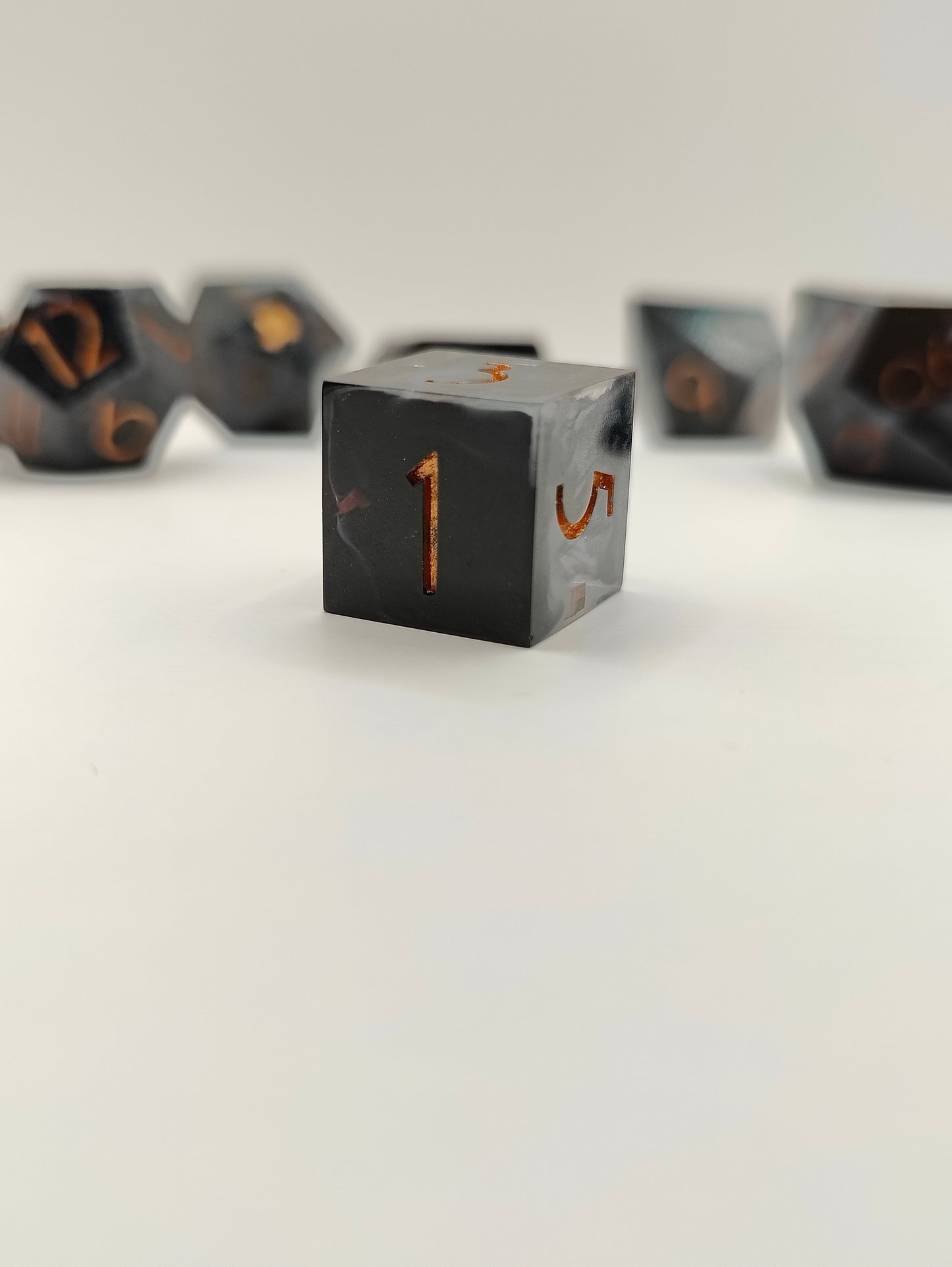 Handmade dice set: The expedition thin font