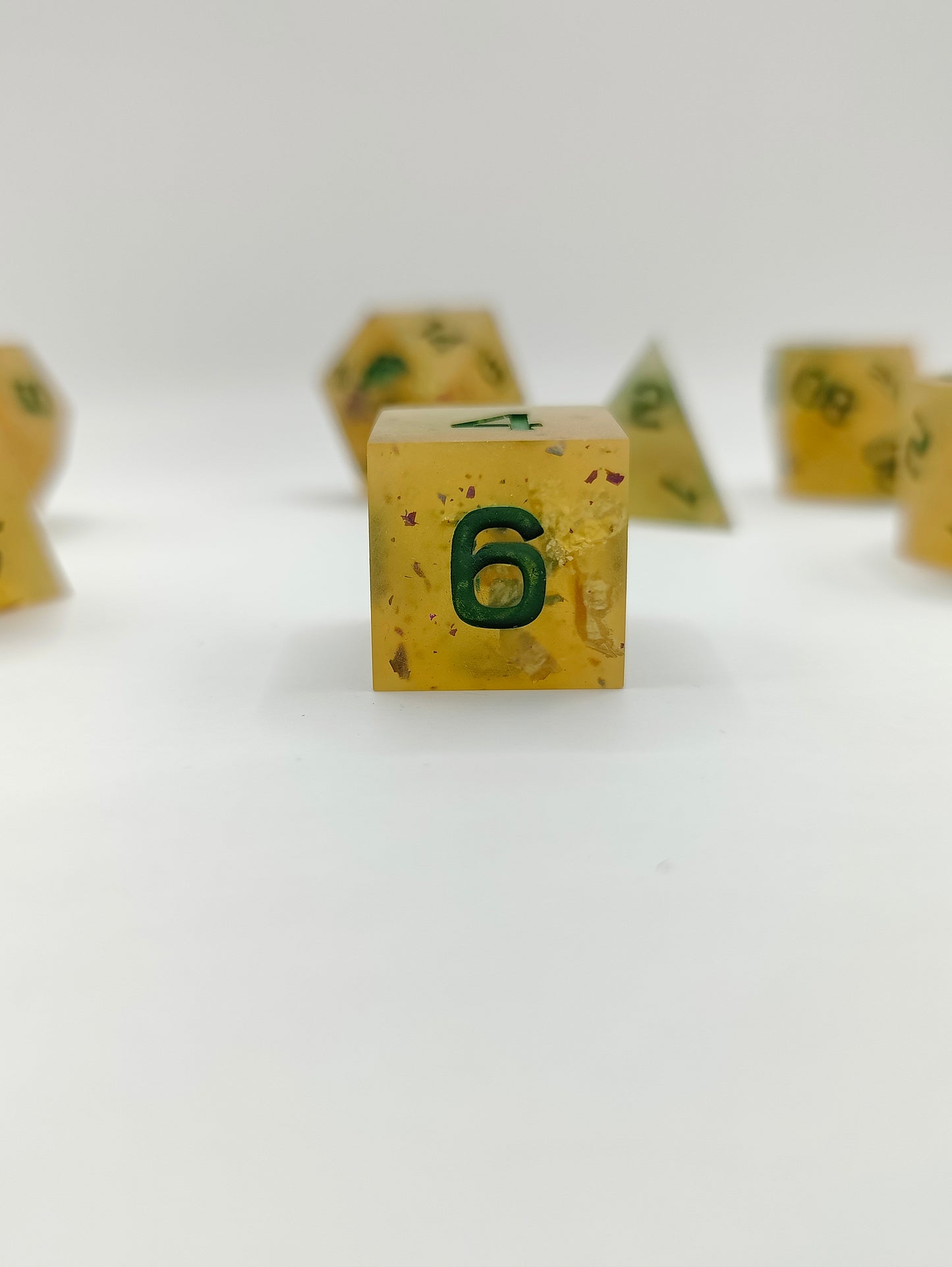 Handmade dice set: Honeyed Earth