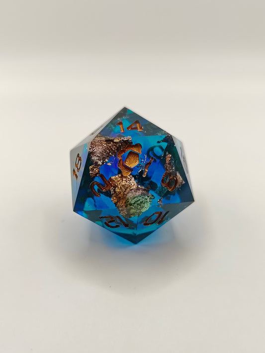 Handmade single D20: Sunken treasure
