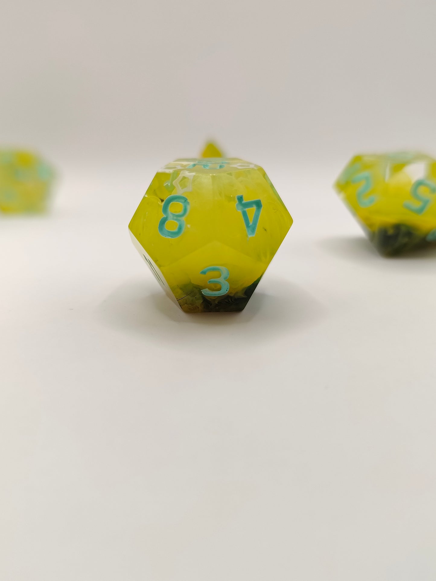 Handmade dice set: Verdant Gardens