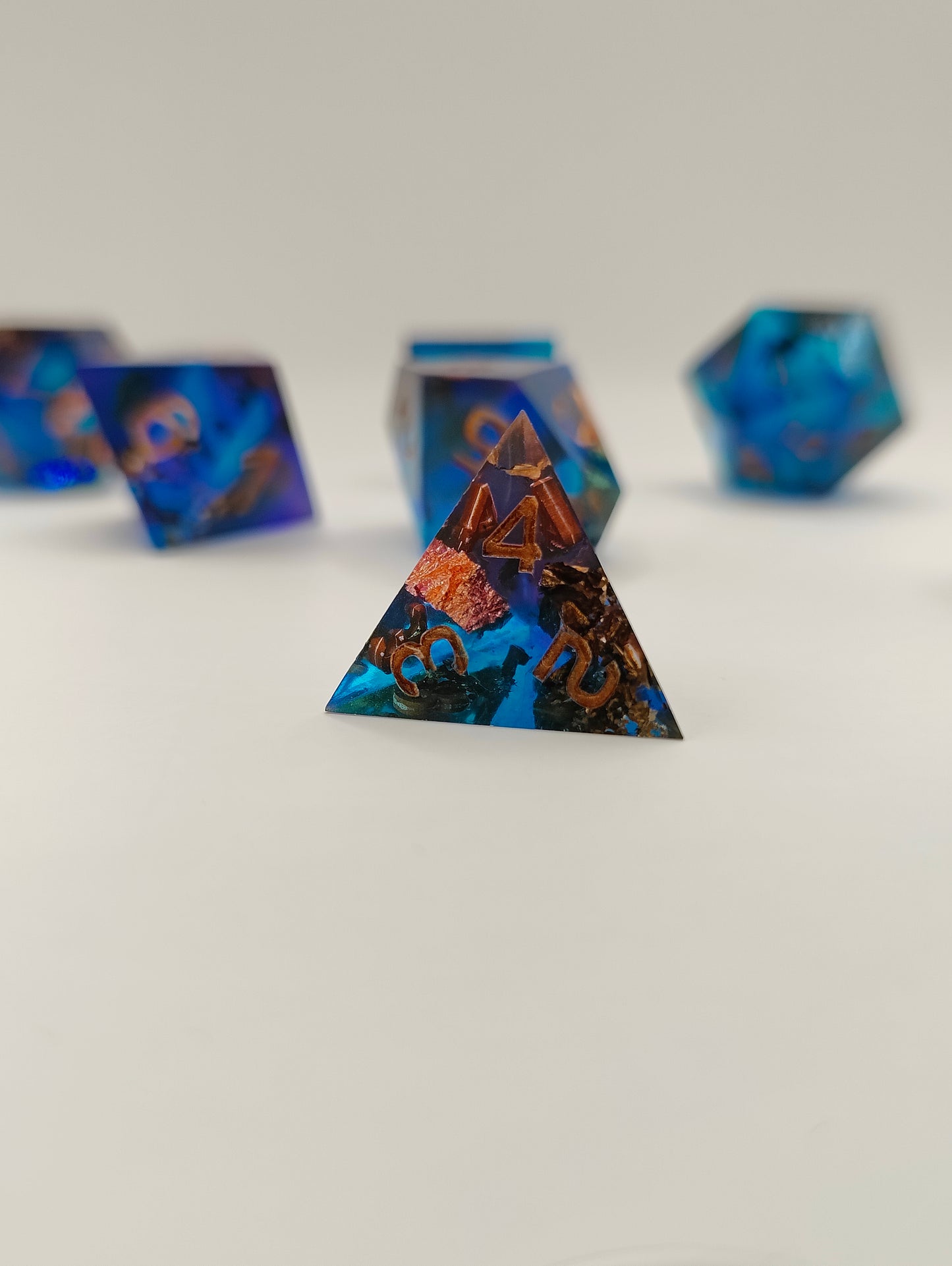 Handmade dice set: Sunken treasure
