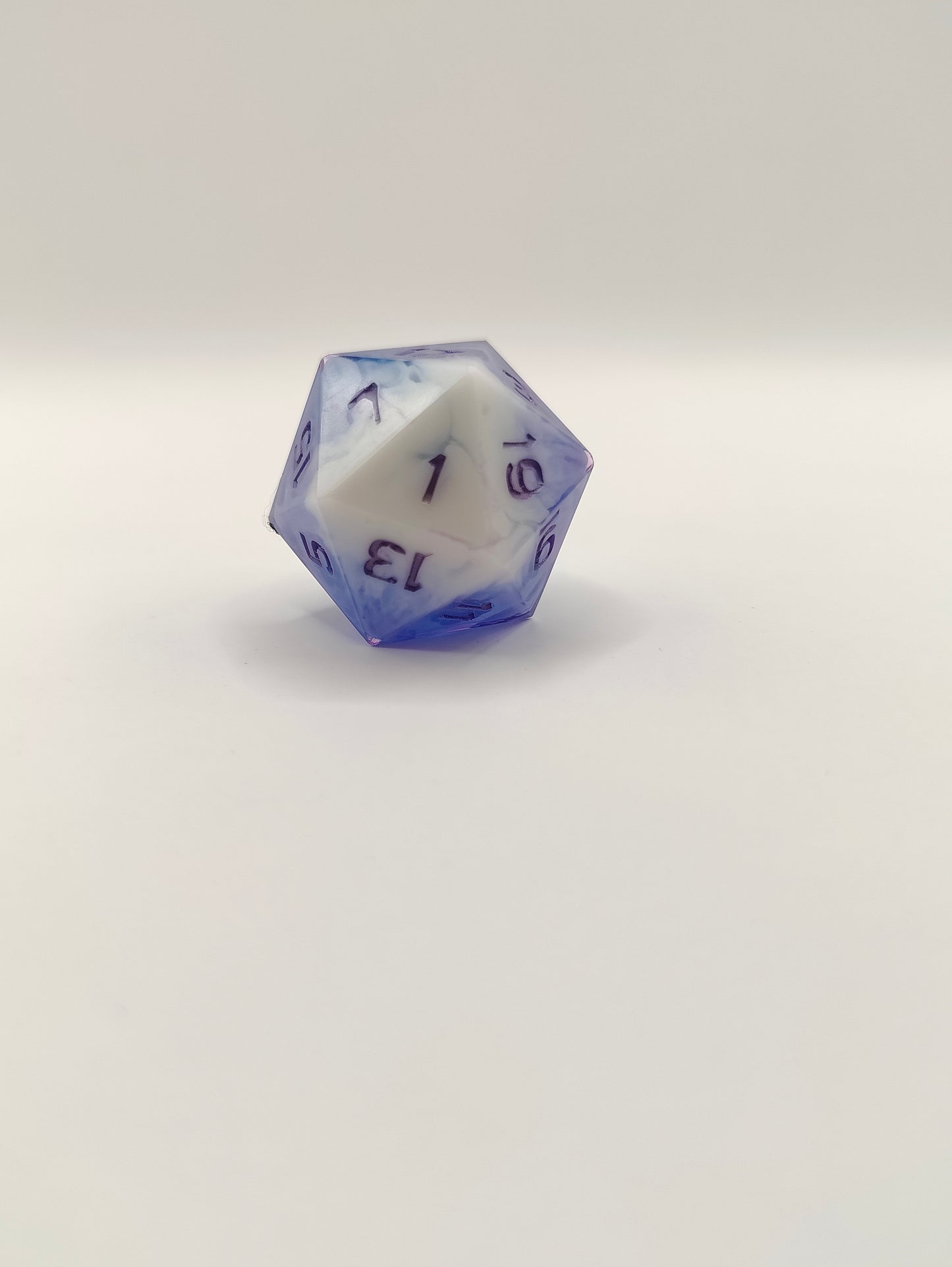 Handmade single D20: Arcane gardens purple ink