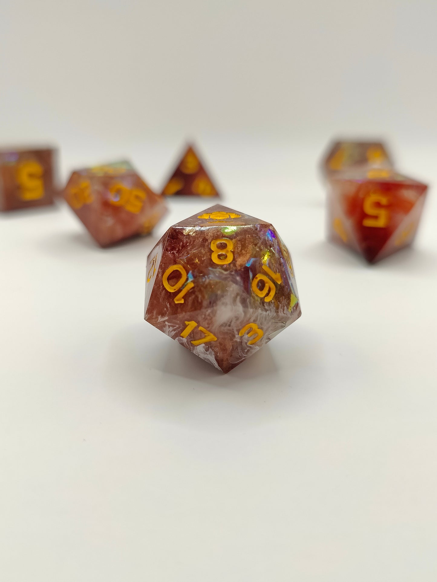Handmade dice set: The copper kingdom