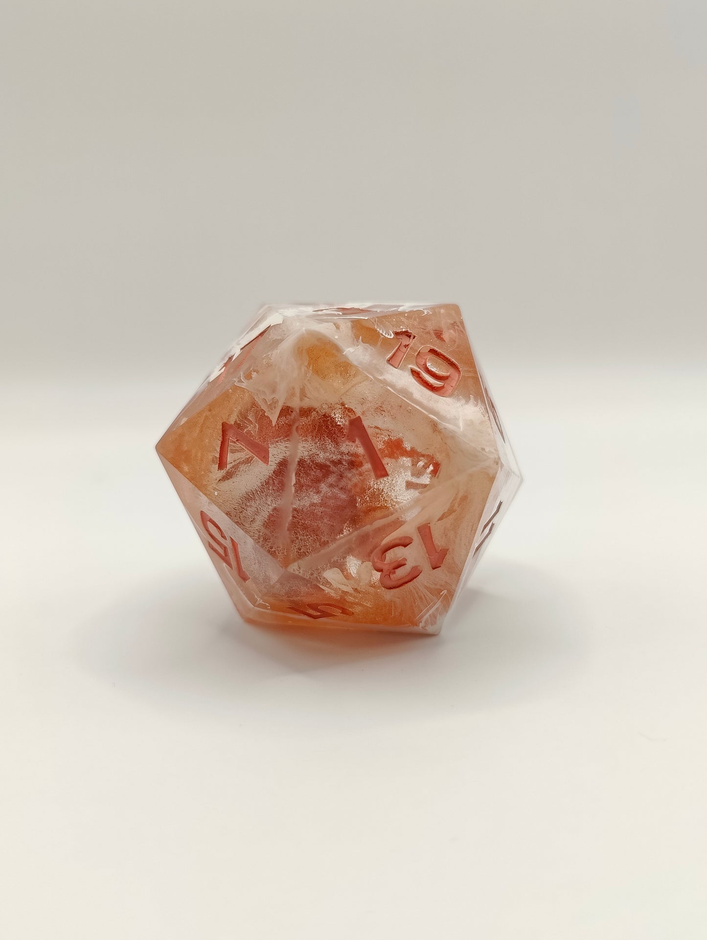Handmade 40mm liquid core D20: Sakura falls