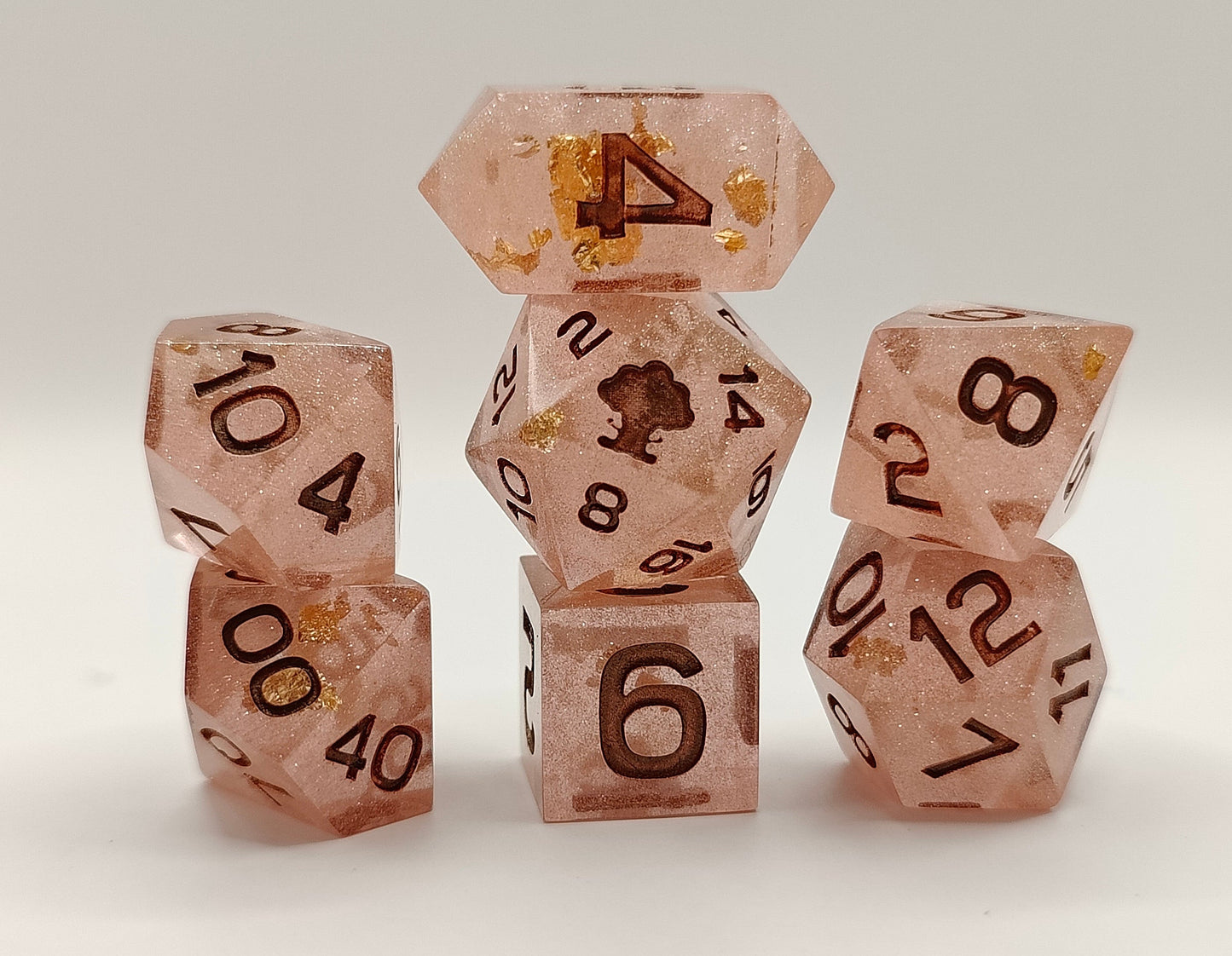 Mini dice set: Pretty in pink
