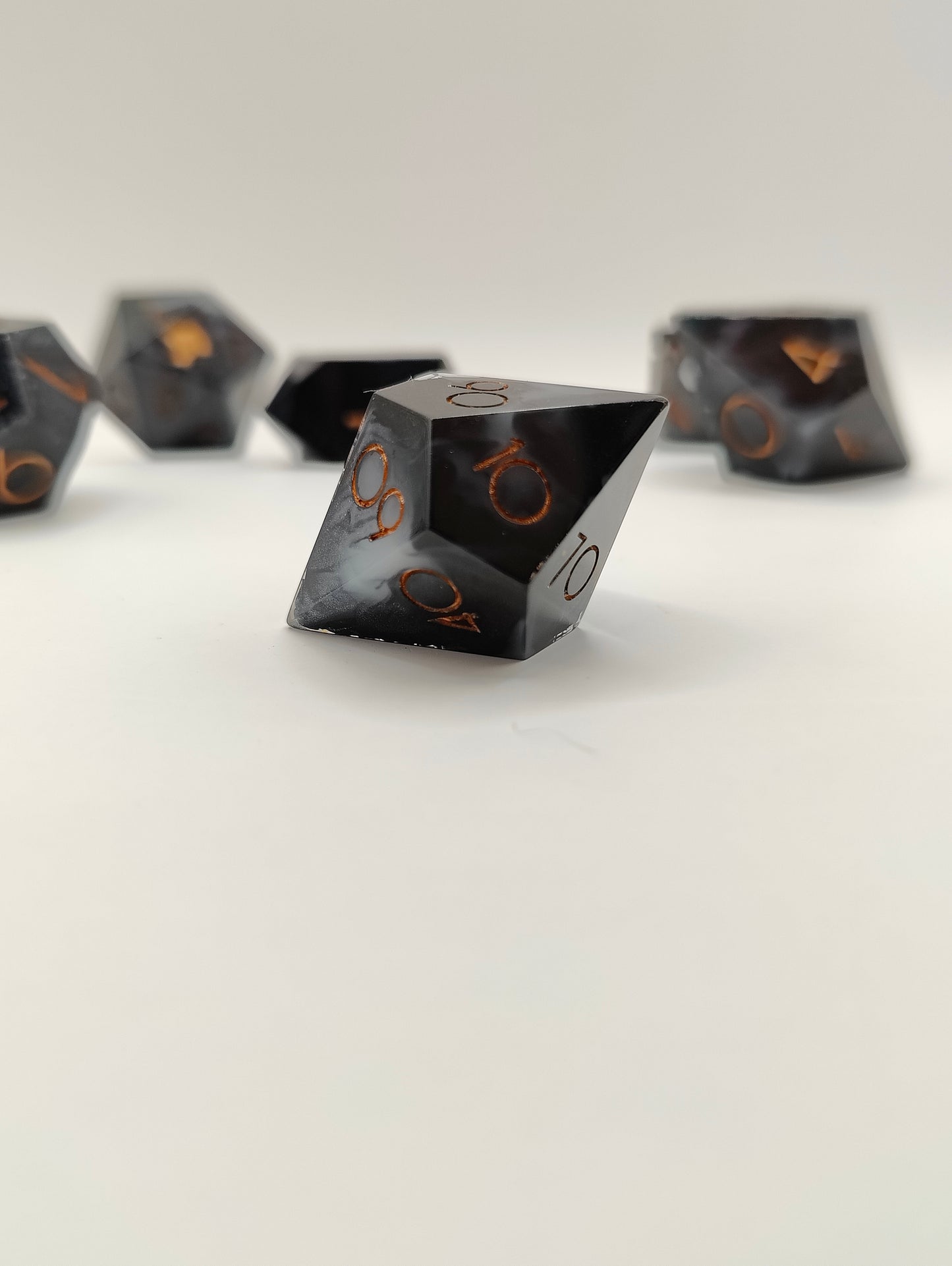Handmade dice set: The expedition thin font