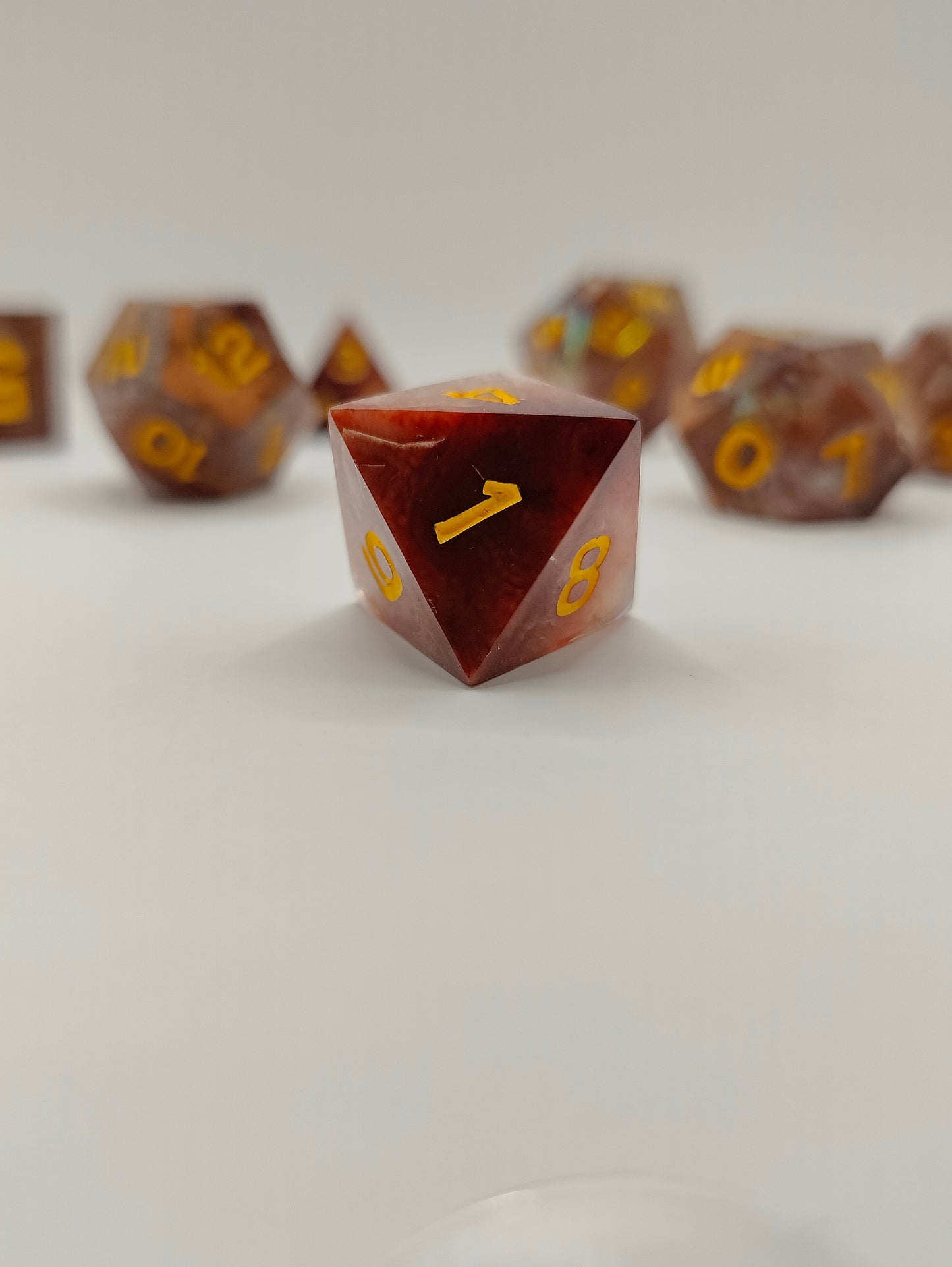 Handmade dice set: The copper kingdom