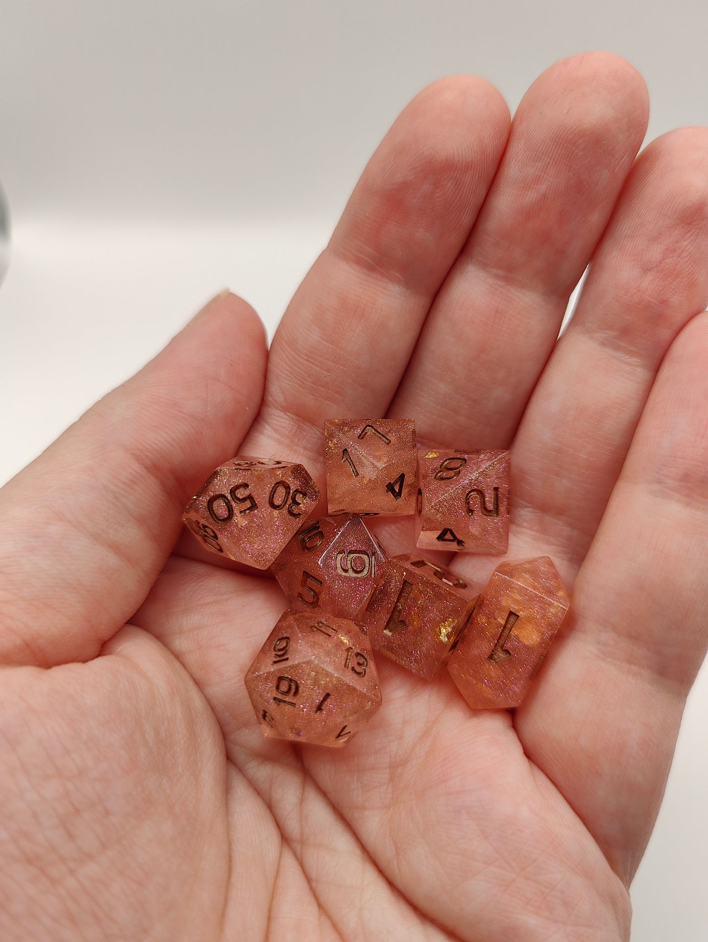 Mini dice set: Pretty in pink