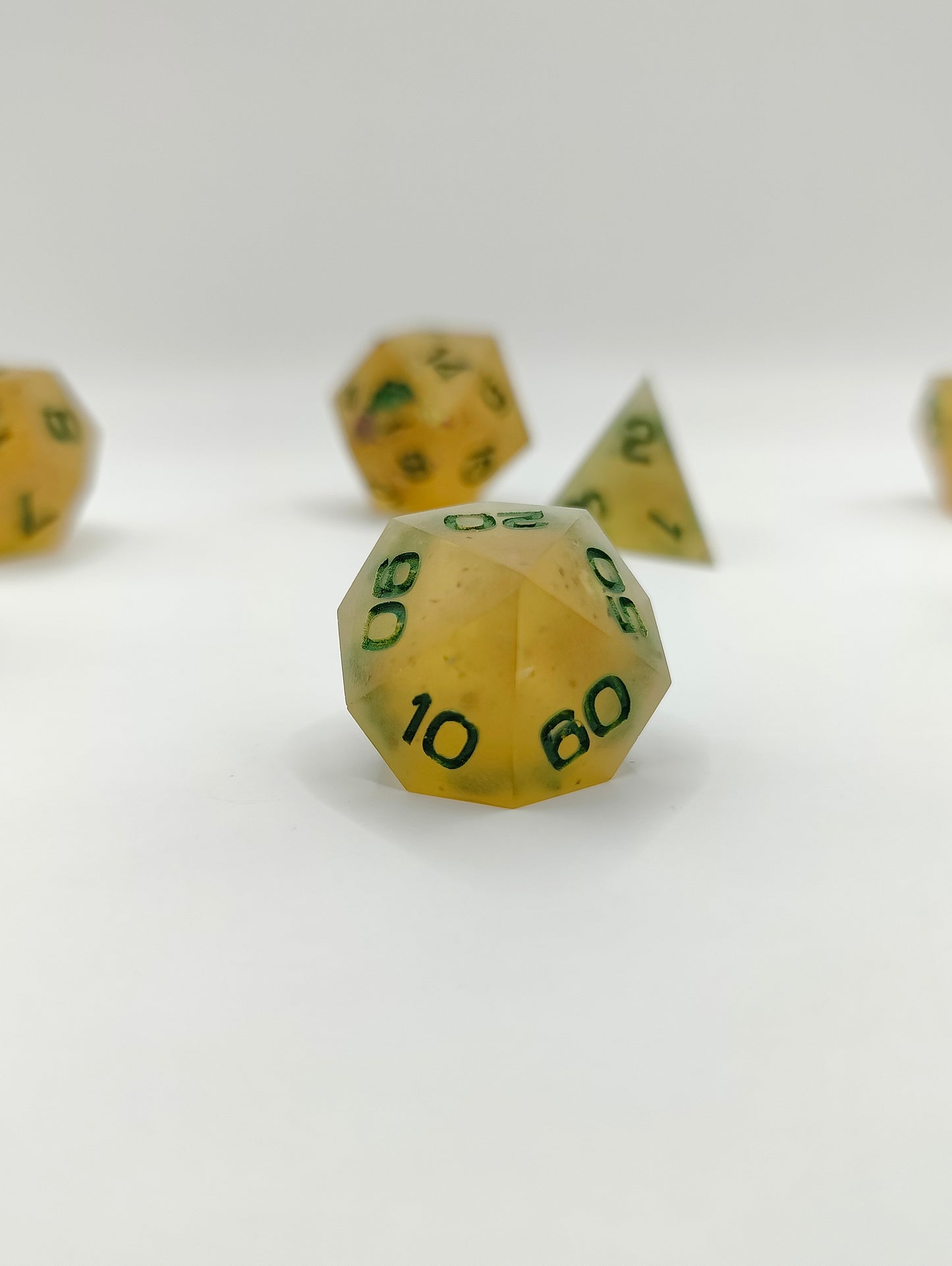 Handmade dice set: Honeyed Earth