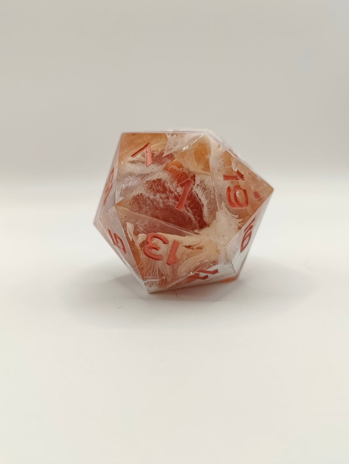 Handmade 40mm liquid core D20: Sakura falls