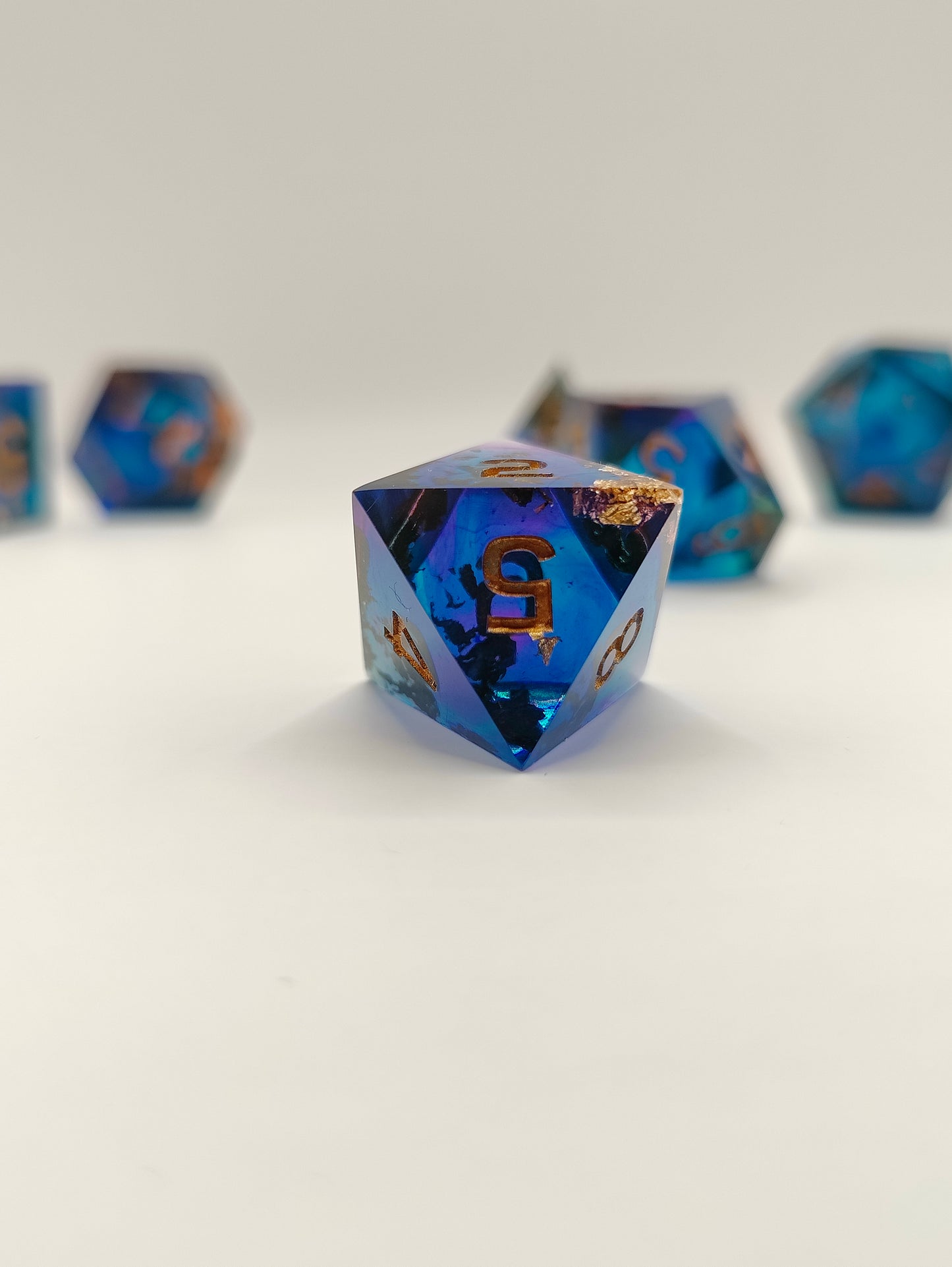 Handmade dice set: Sunken treasure