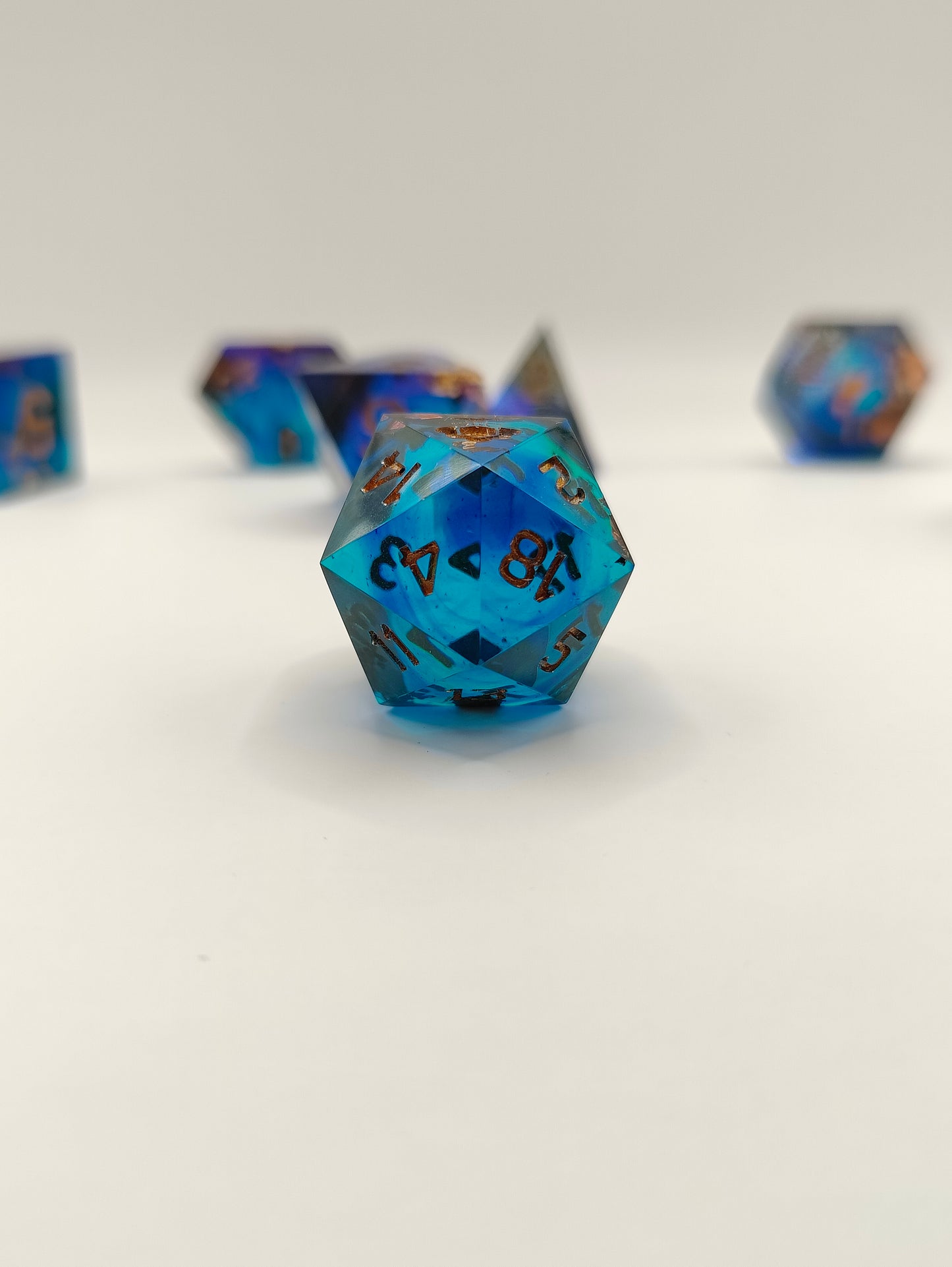 Handmade dice set: Sunken treasure