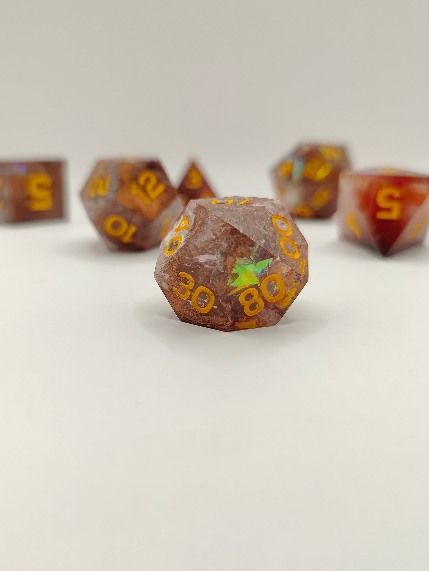 Handmade dice set: The copper kingdom