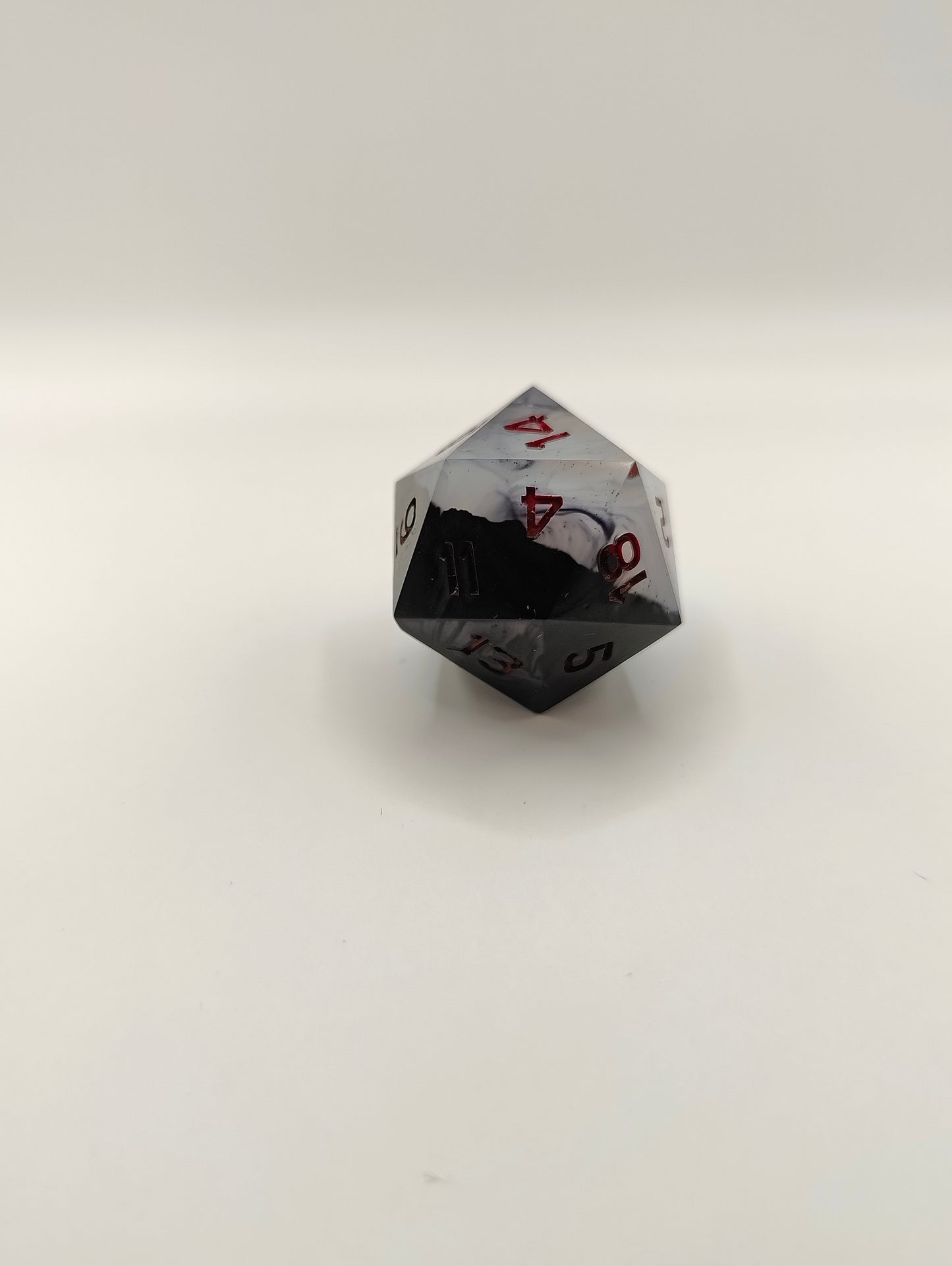 Handmade single D20: Dark omen