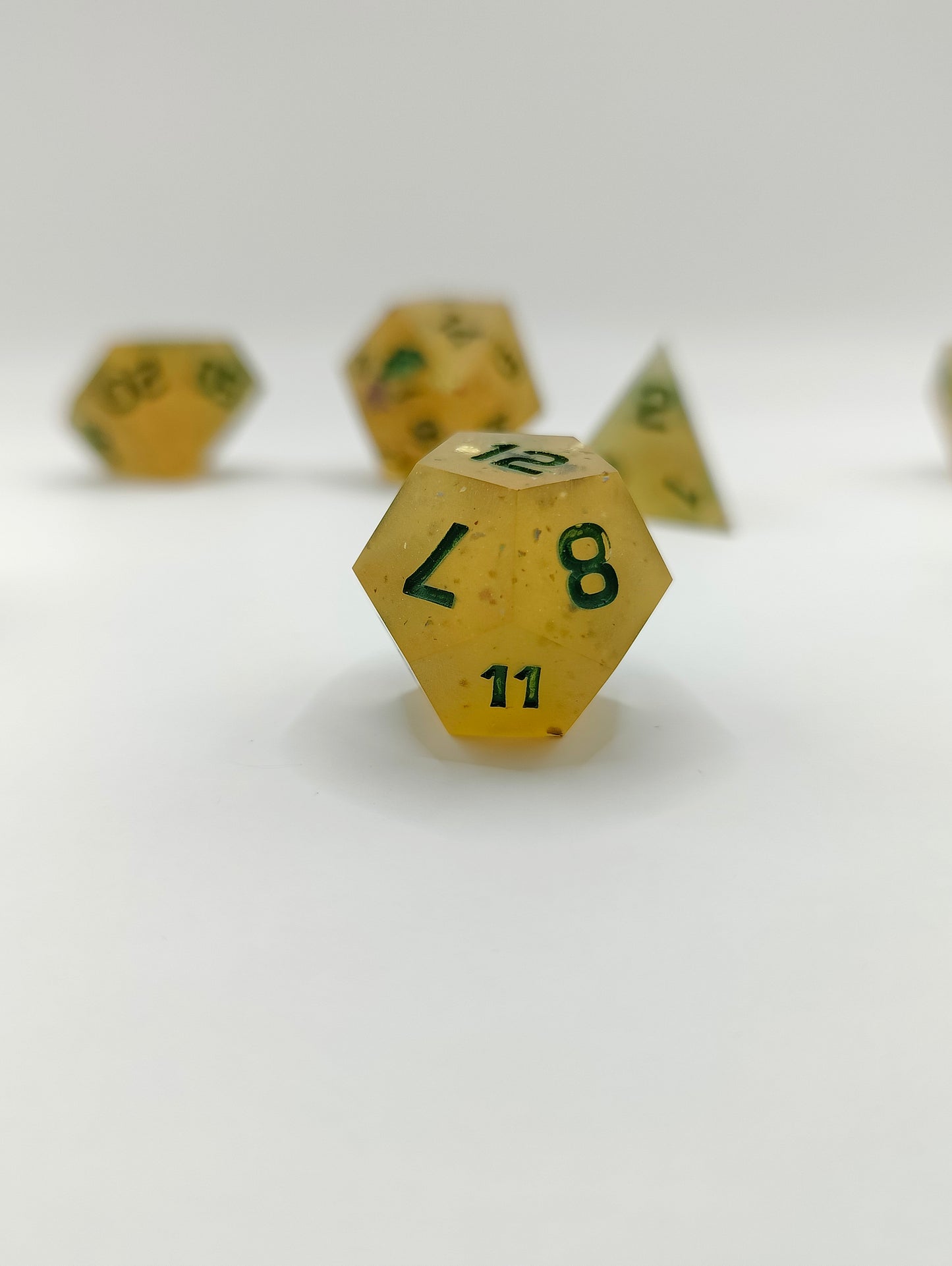 Handmade dice set: Honeyed Earth