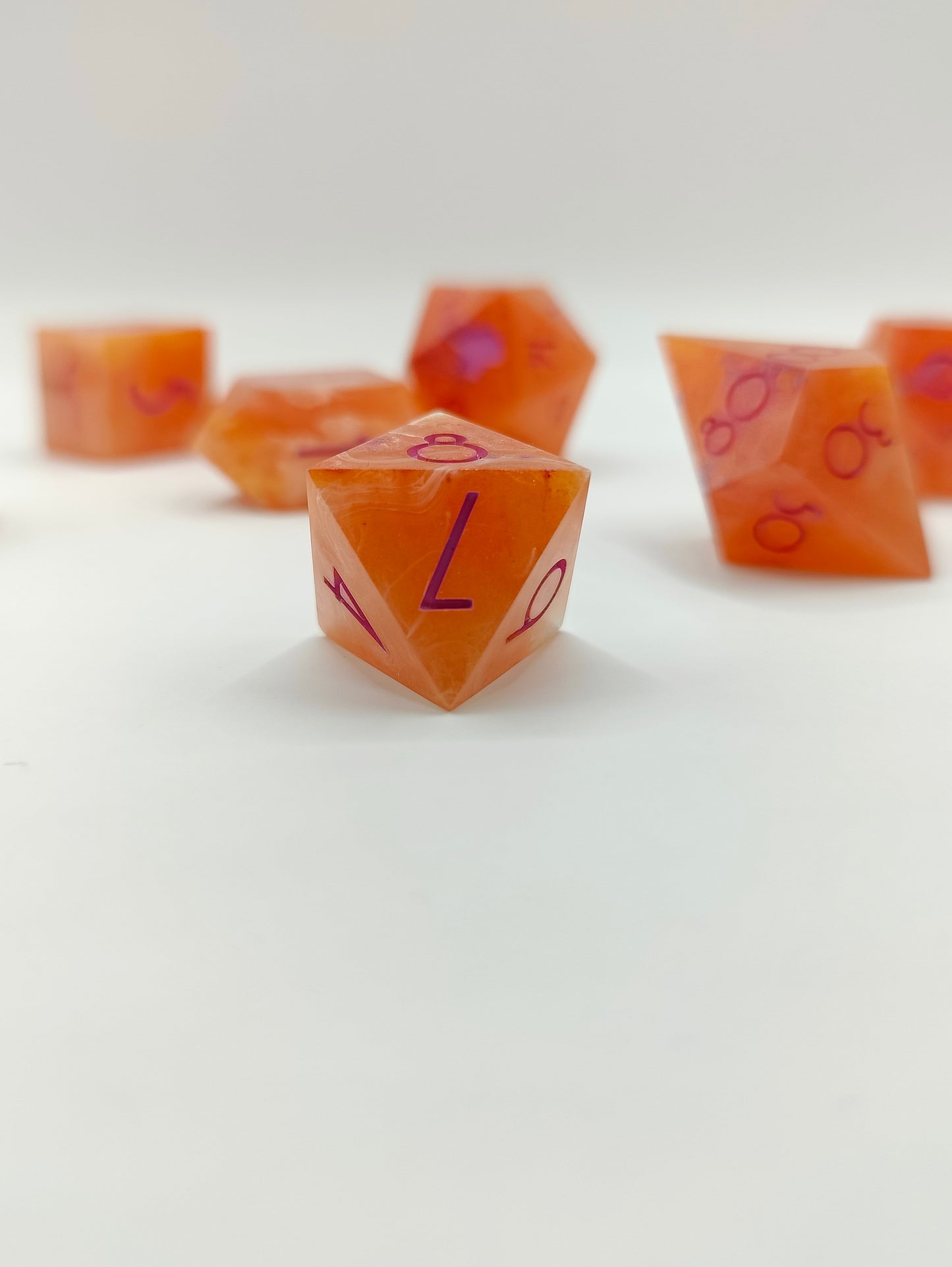 Handmade dice set: Sappho