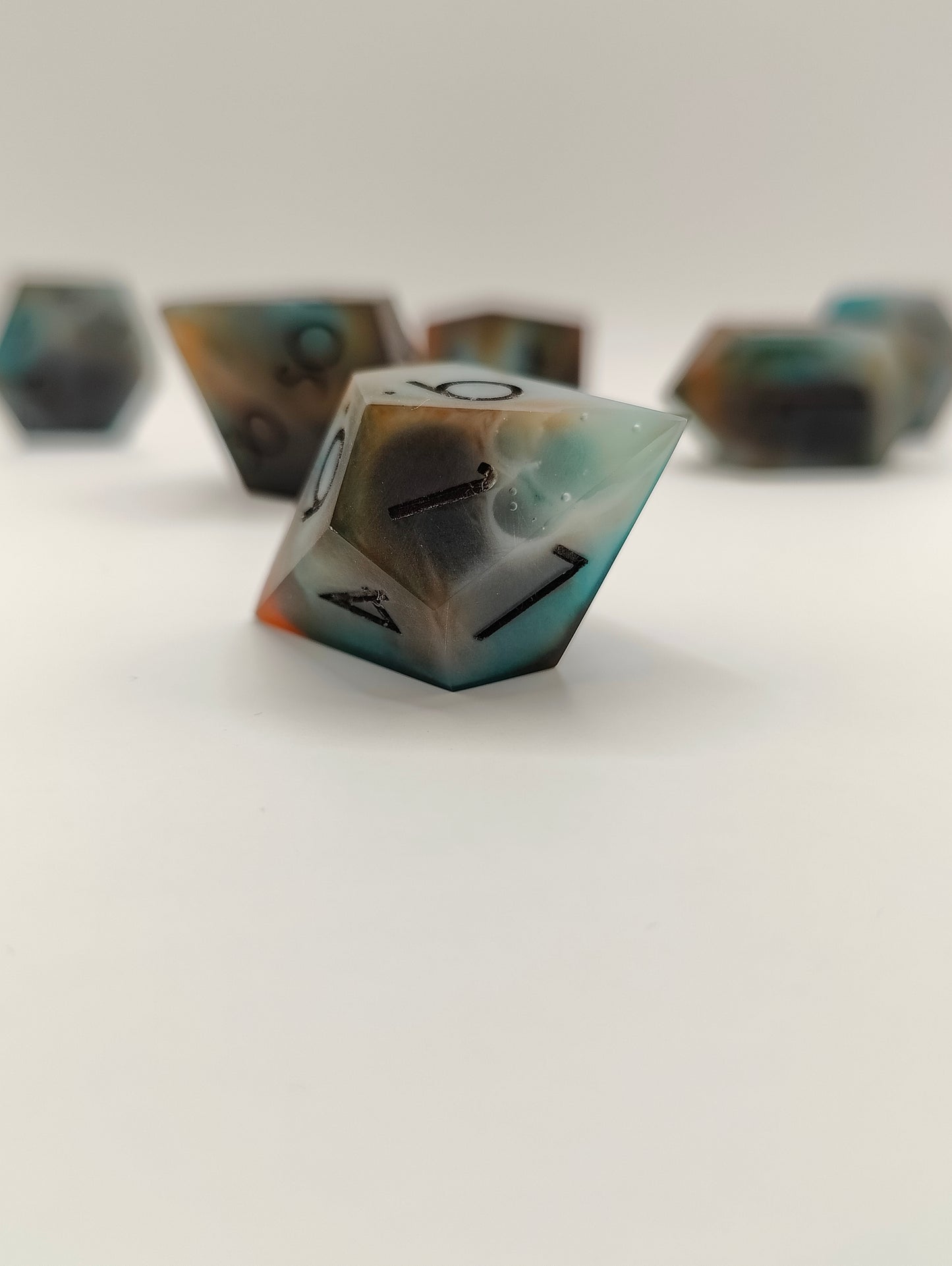 Handmade dice set: Tideworn
