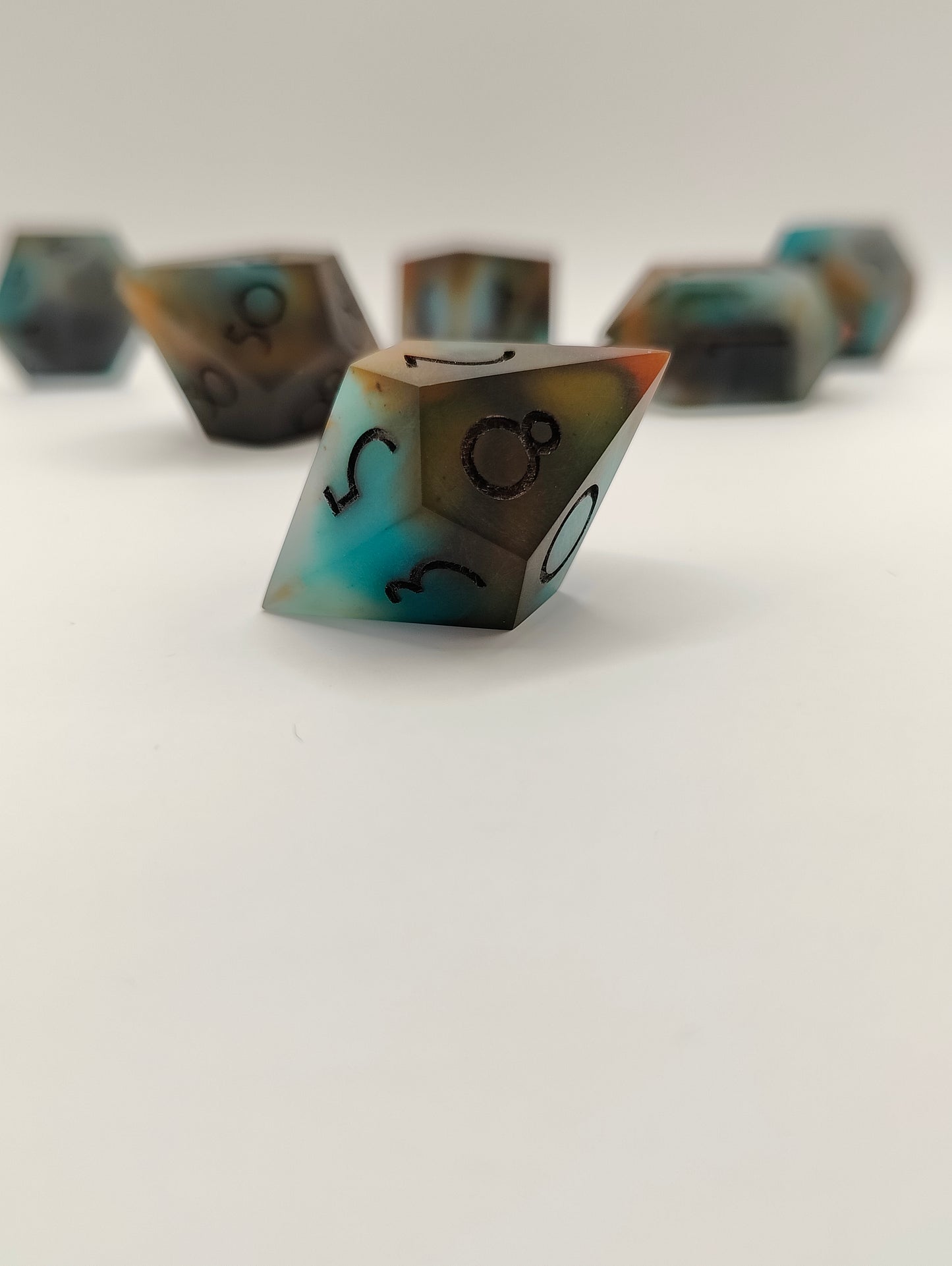 Handmade dice set: Tideworn