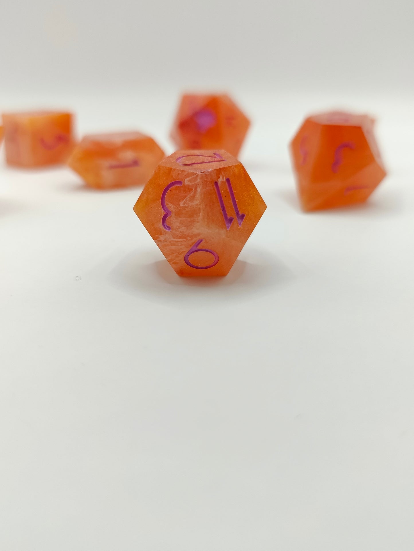 Handmade dice set: Sappho