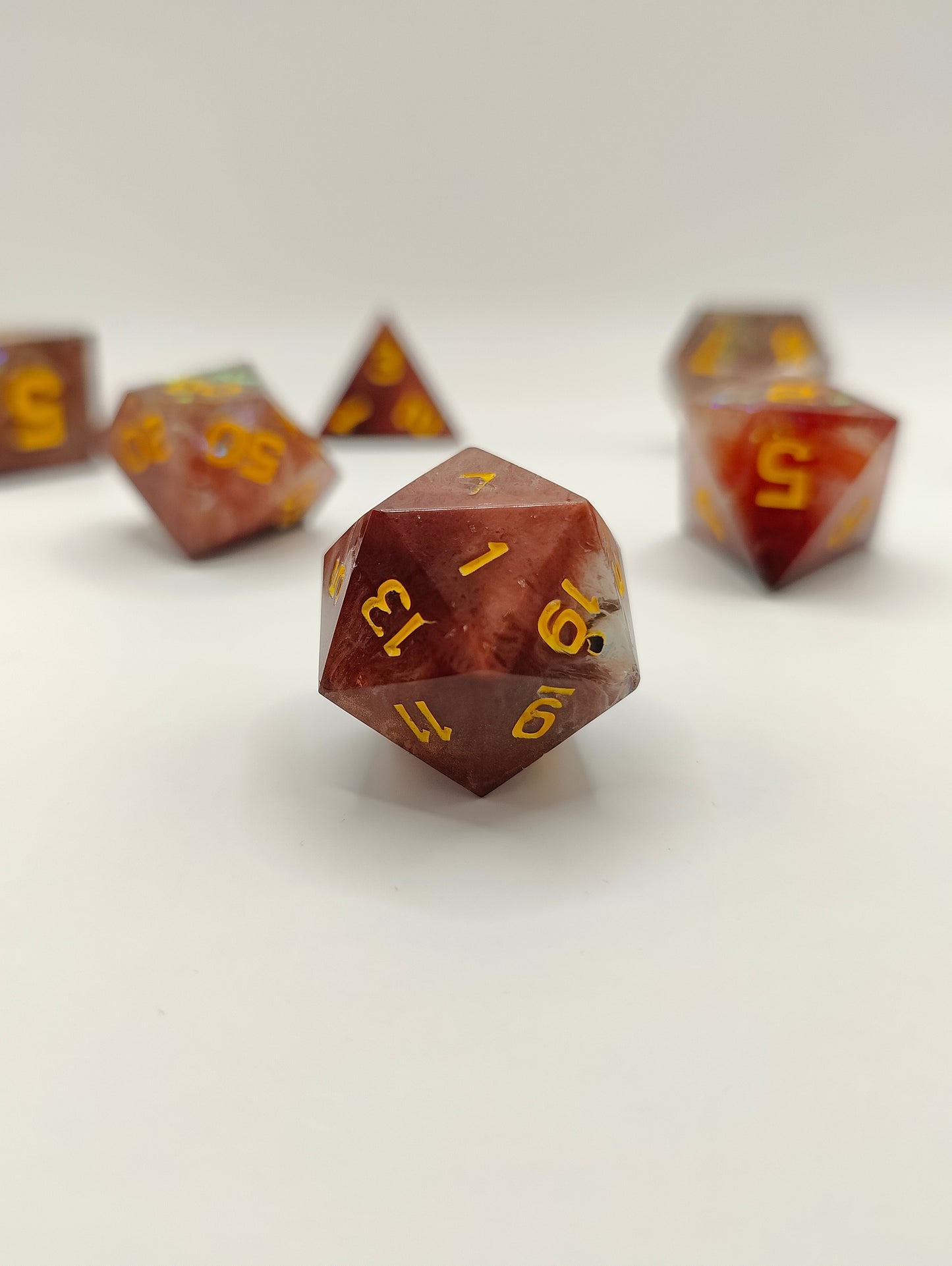 Handmade dice set: The copper kingdom