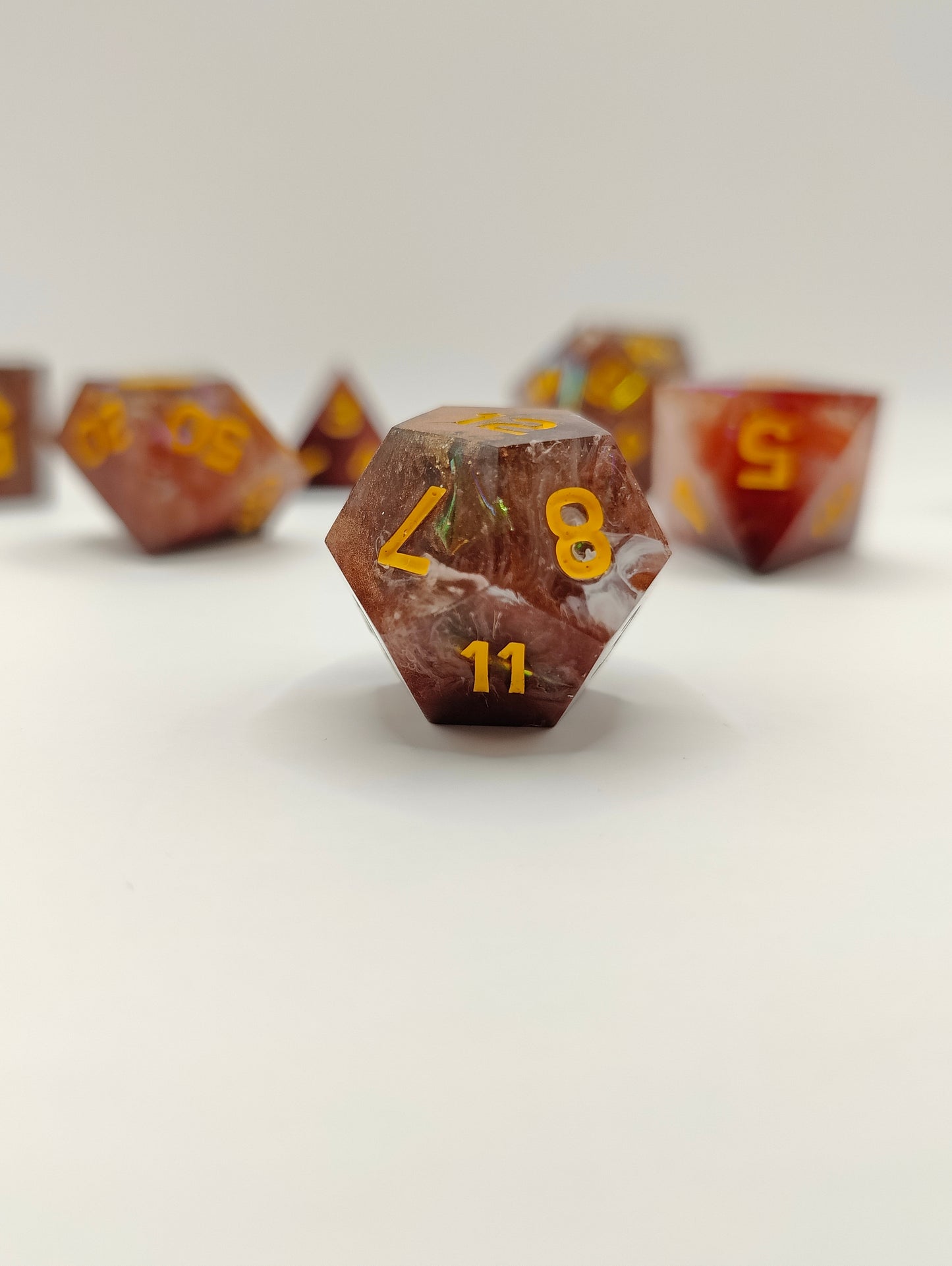Handmade dice set: The copper kingdom