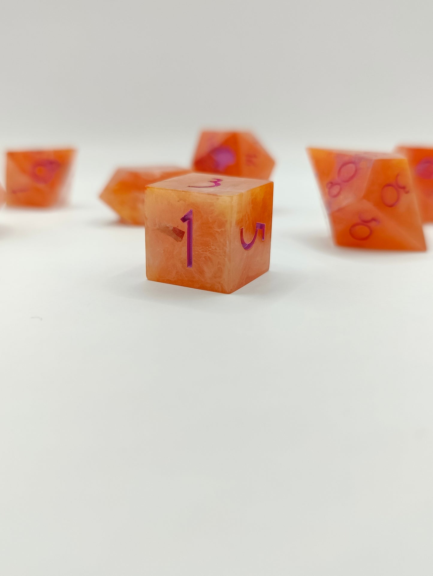 Handmade dice set: Sappho