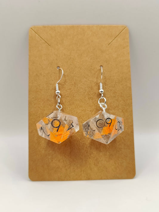 Handmade D10/D% earrings: Bat glitter