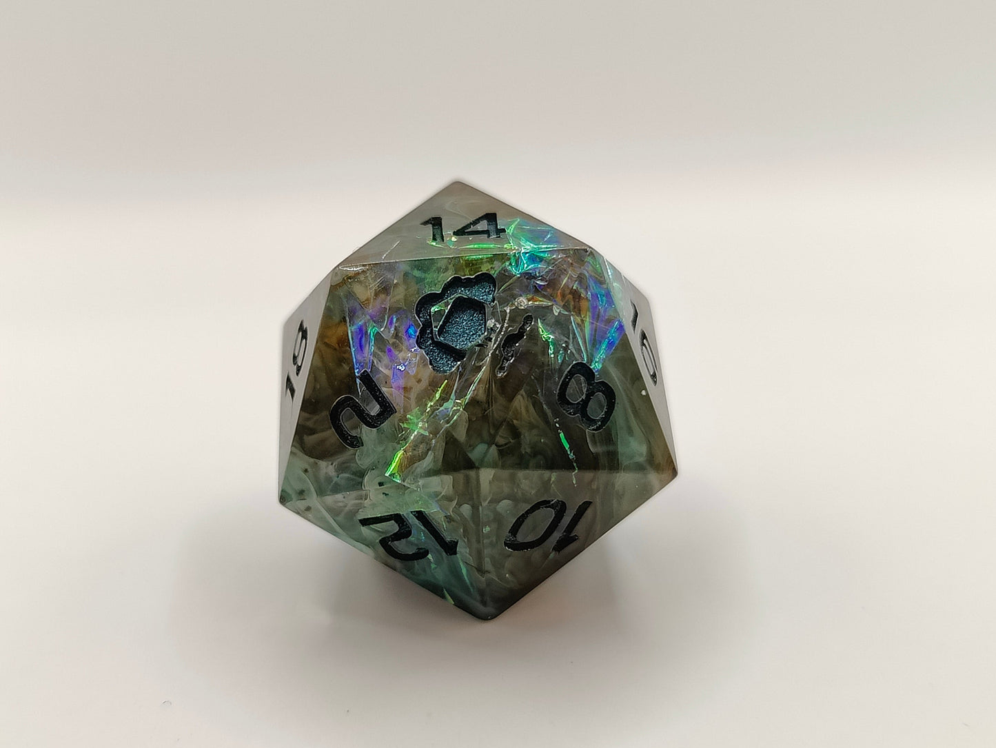 Handmade single D20: Dragon's breath