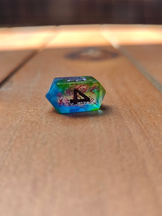 Handmade mini Single Crystal D4: Cosmic Stardust