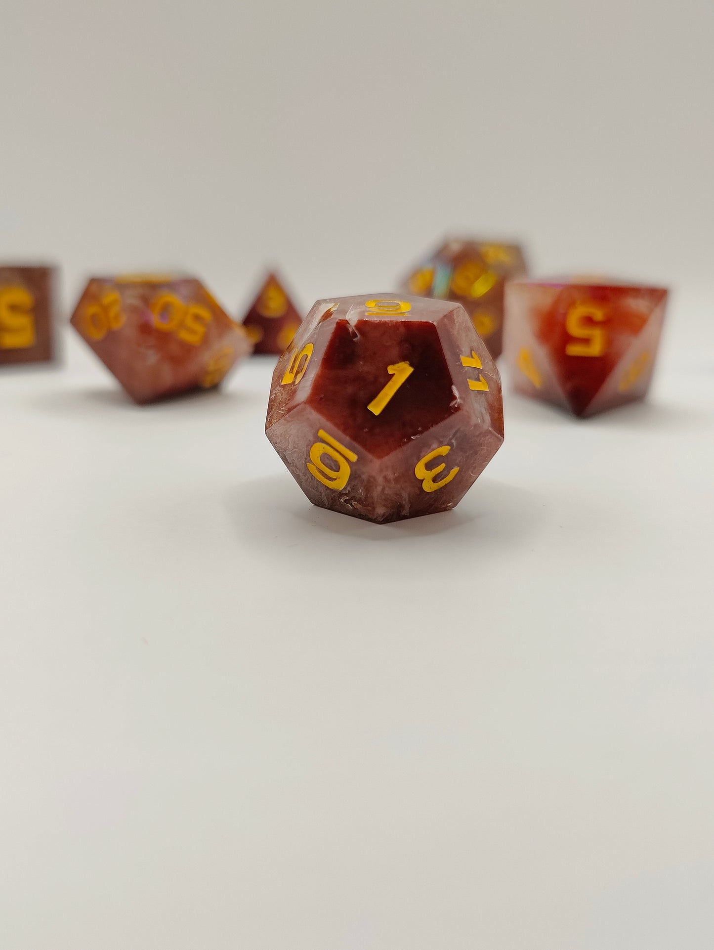 Handmade dice set: The copper kingdom