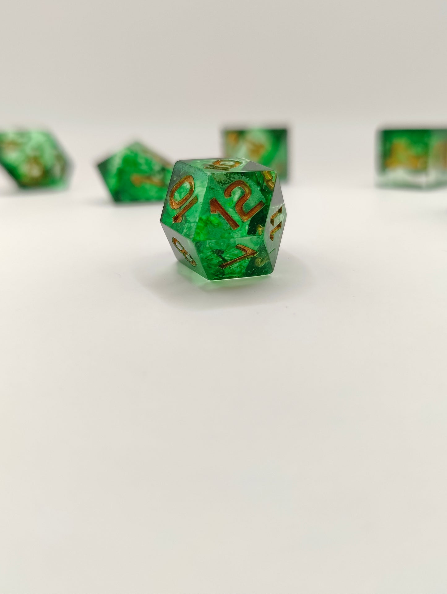 Mini dice set: Emeralds