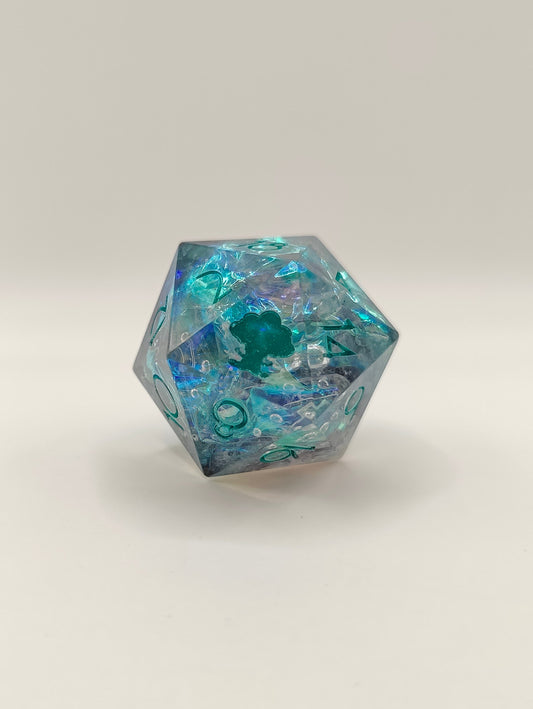 Handmade single D20: Mistborn thin font