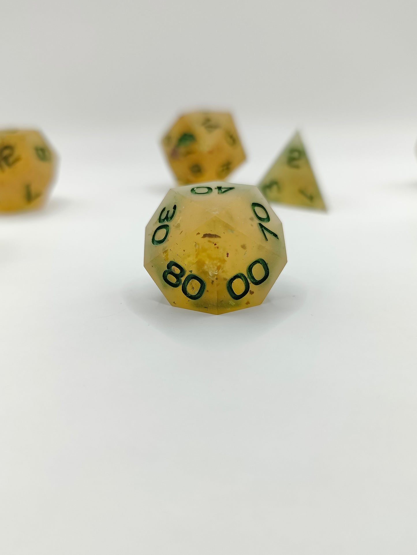 Handmade dice set: Honeyed Earth