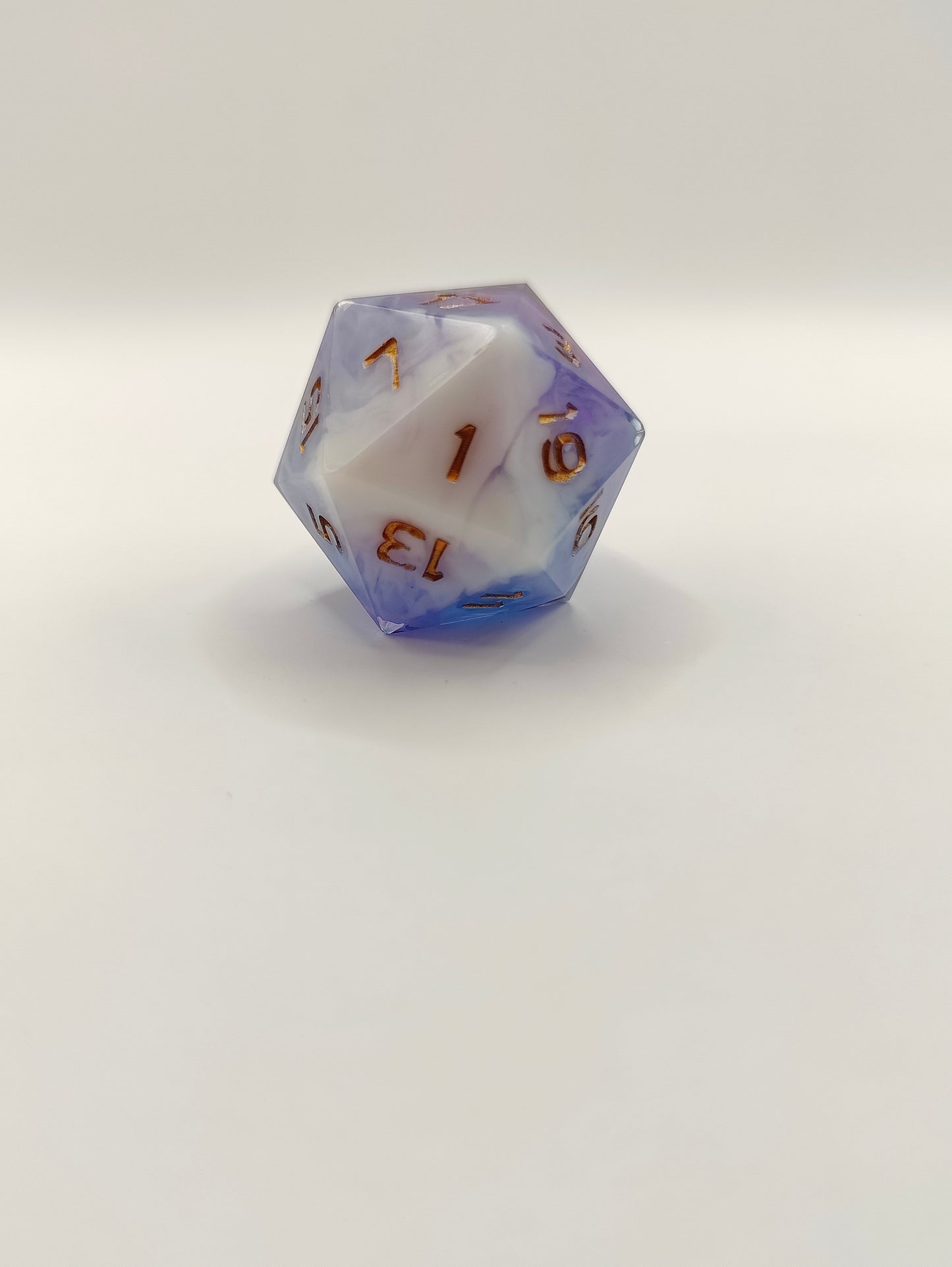 Handmade single D20: Arcane gardens gold ink