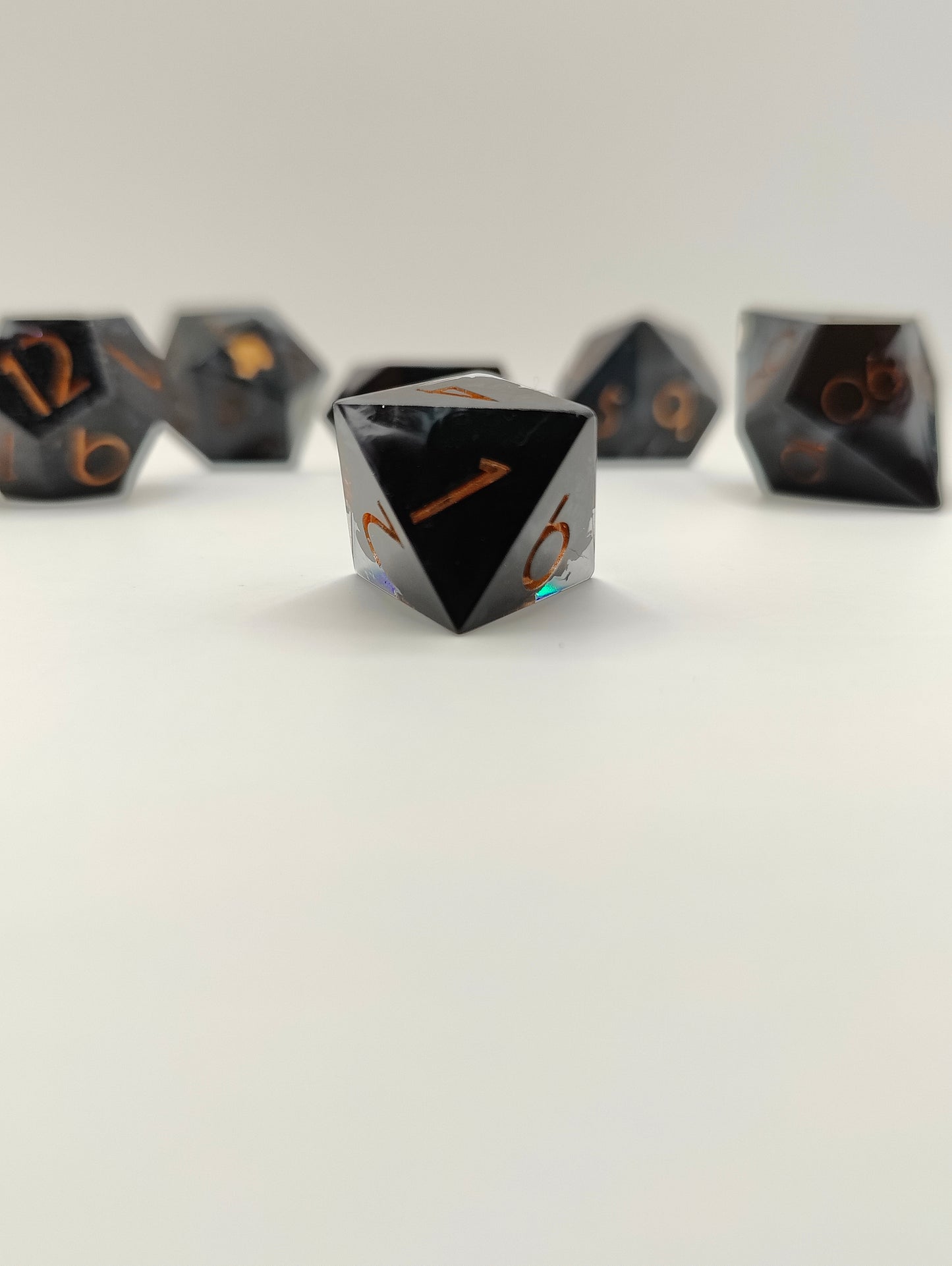 Handmade dice set: The expedition thin font