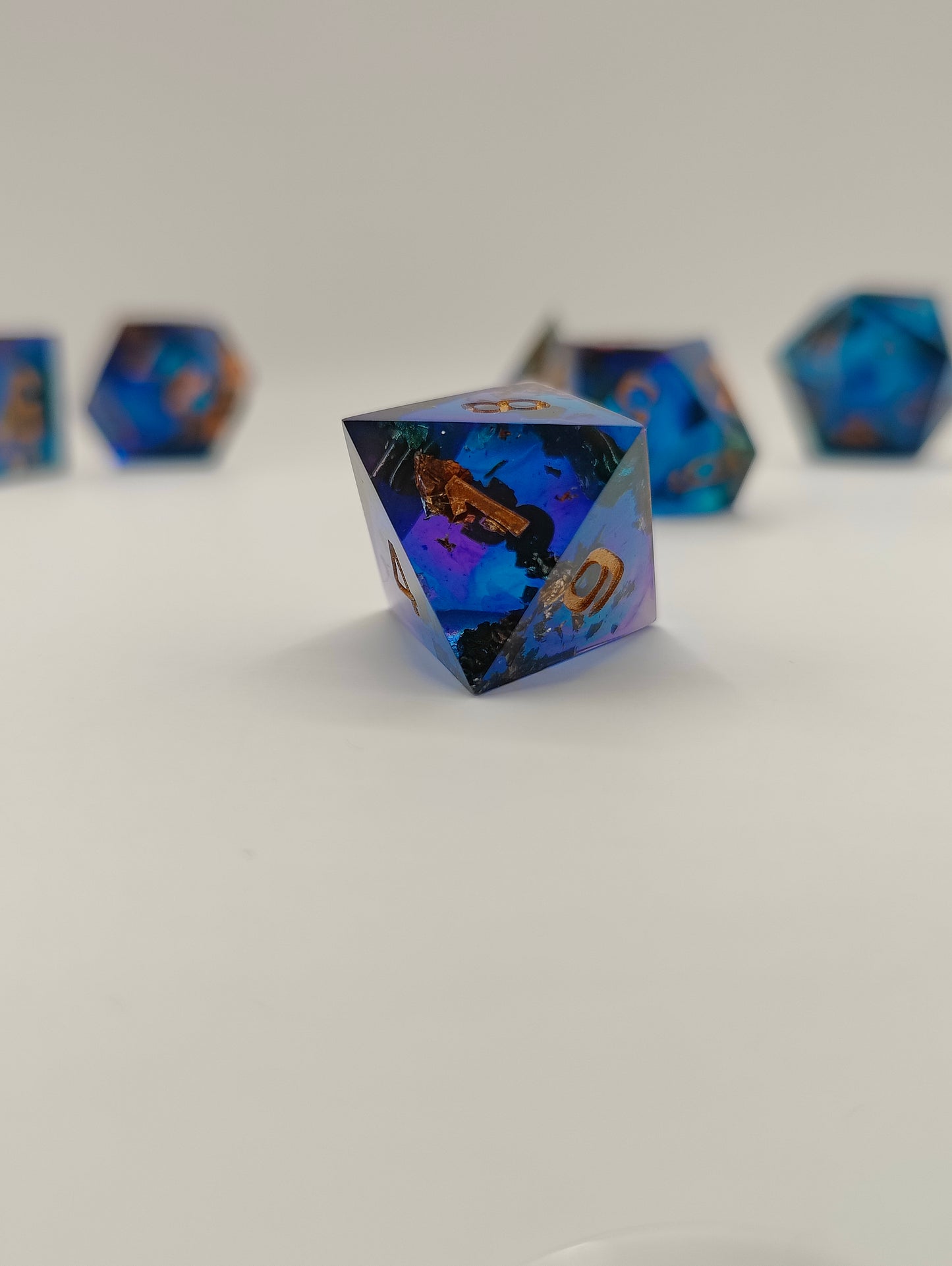 Handmade dice set: Sunken treasure