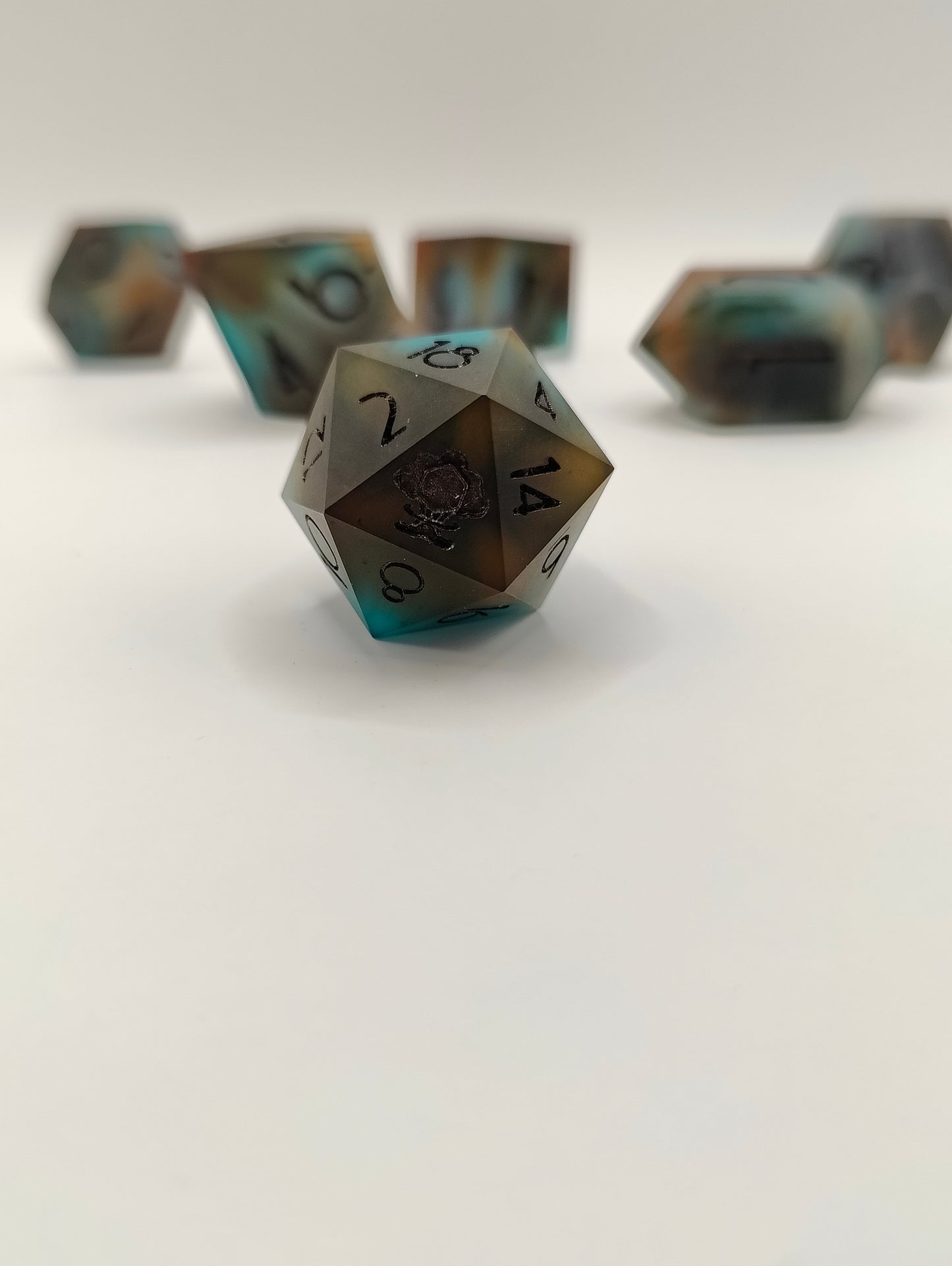 Handmade dice set: Tideworn