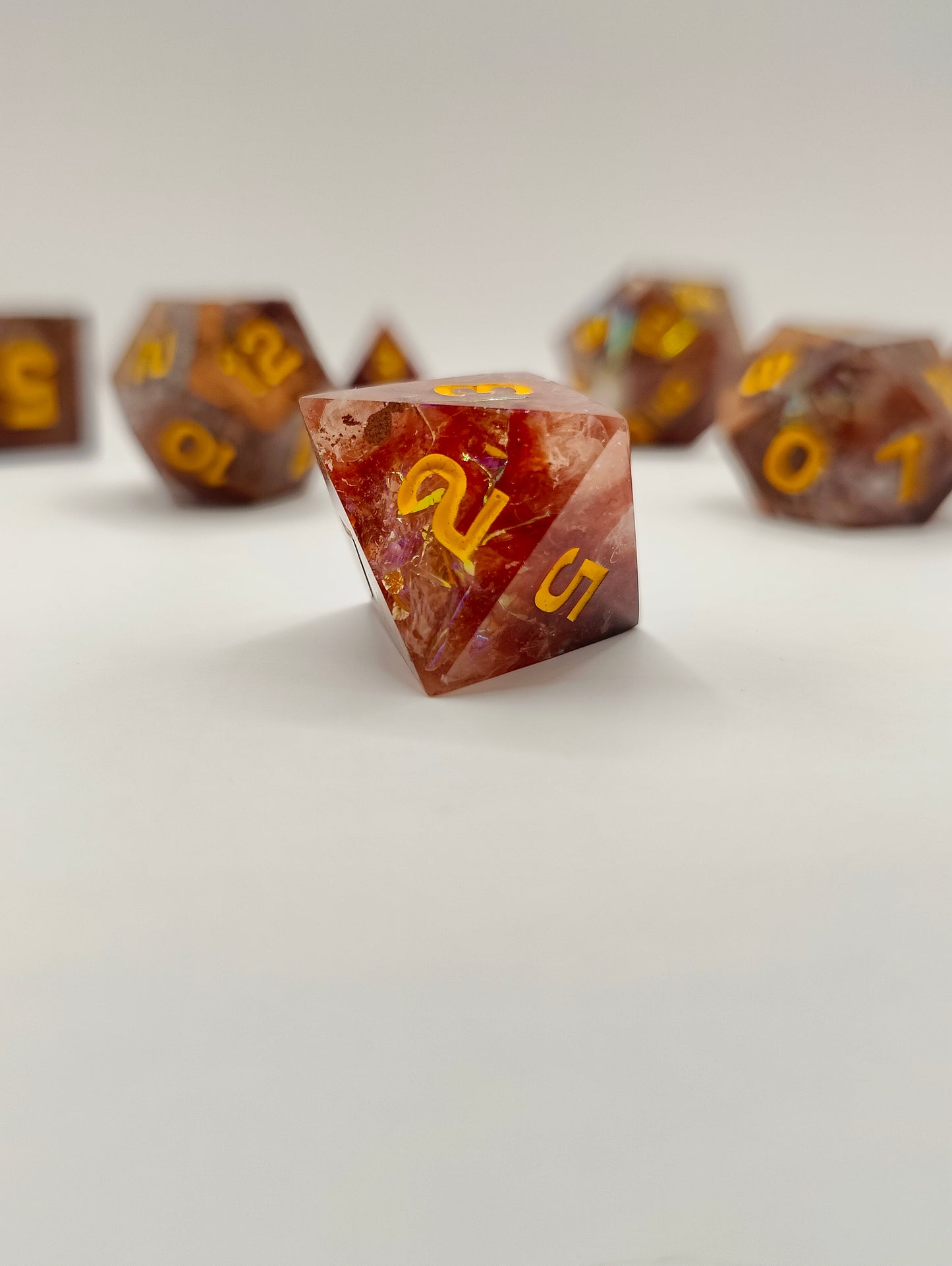 Handmade dice set: The copper kingdom