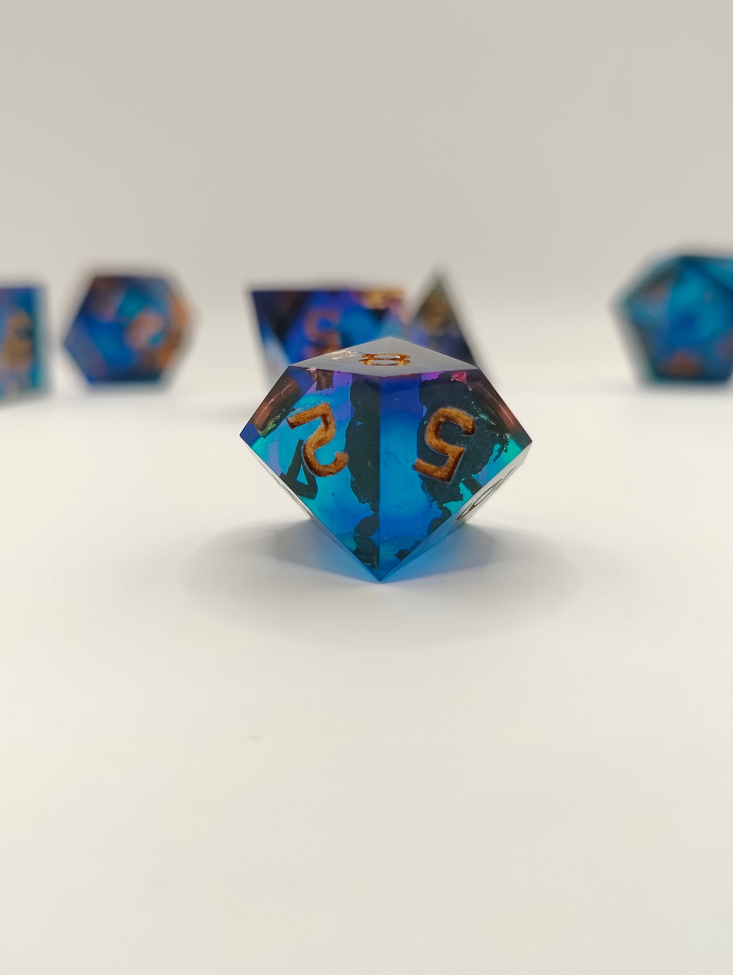 Handmade dice set: Sunken treasure