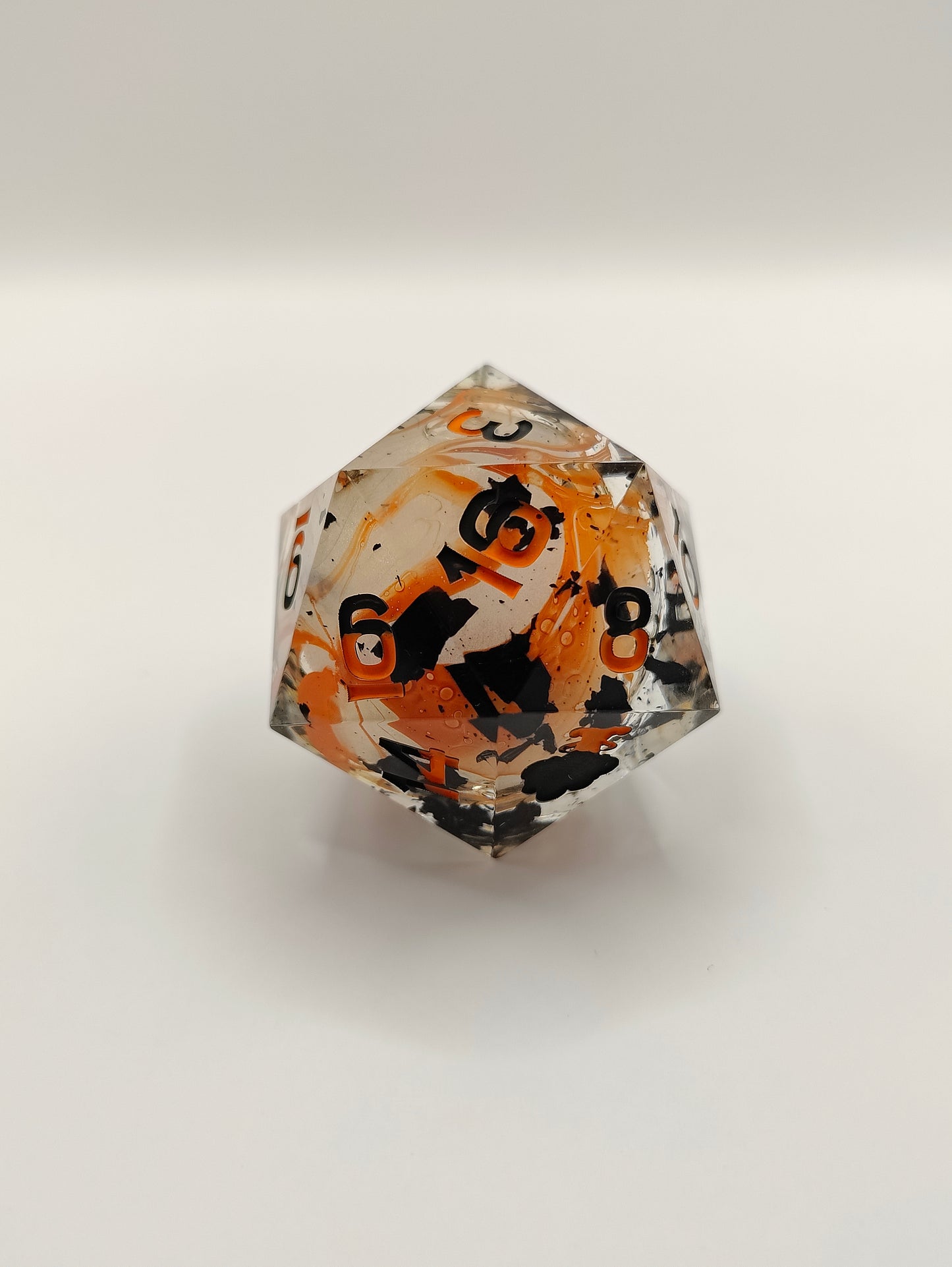 Handmade 40mm liquid core D20: Koi fish