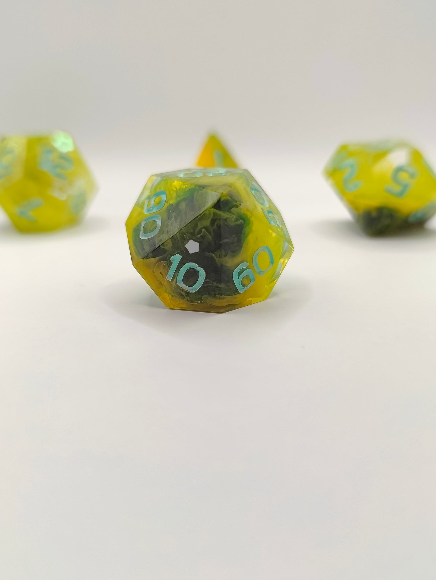 Handmade dice set: Verdant Gardens