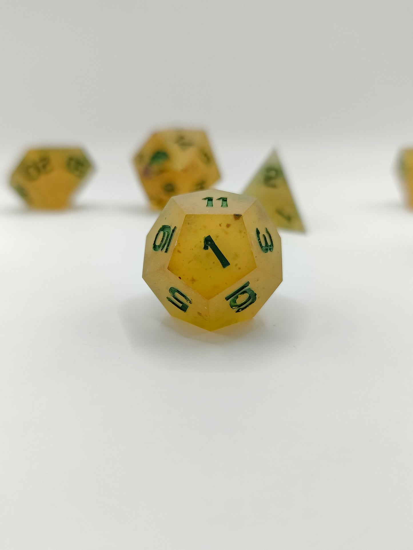 Handmade dice set: Honeyed Earth