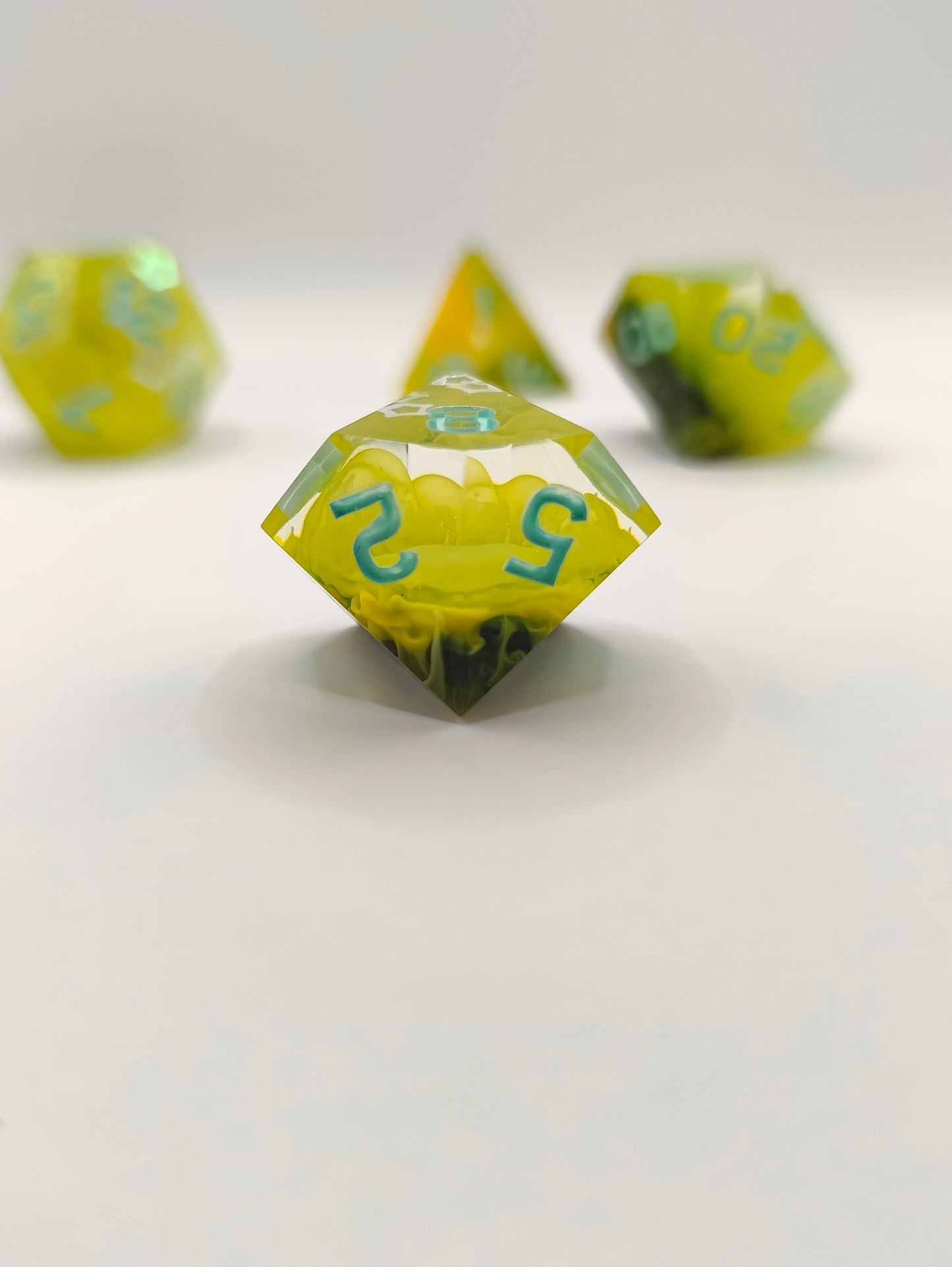 Handmade dice set: Verdant Gardens
