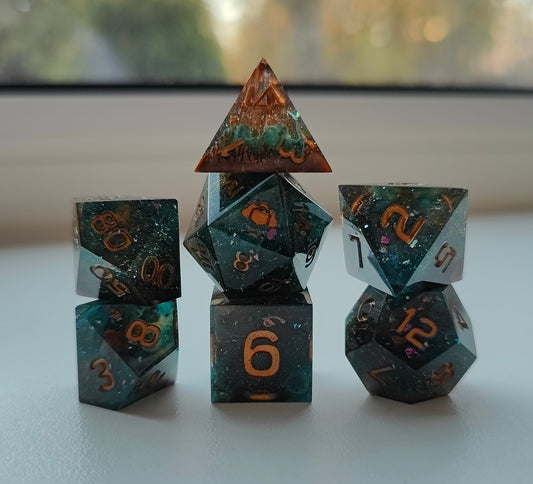 Handmade dice set: Astral Enchantment