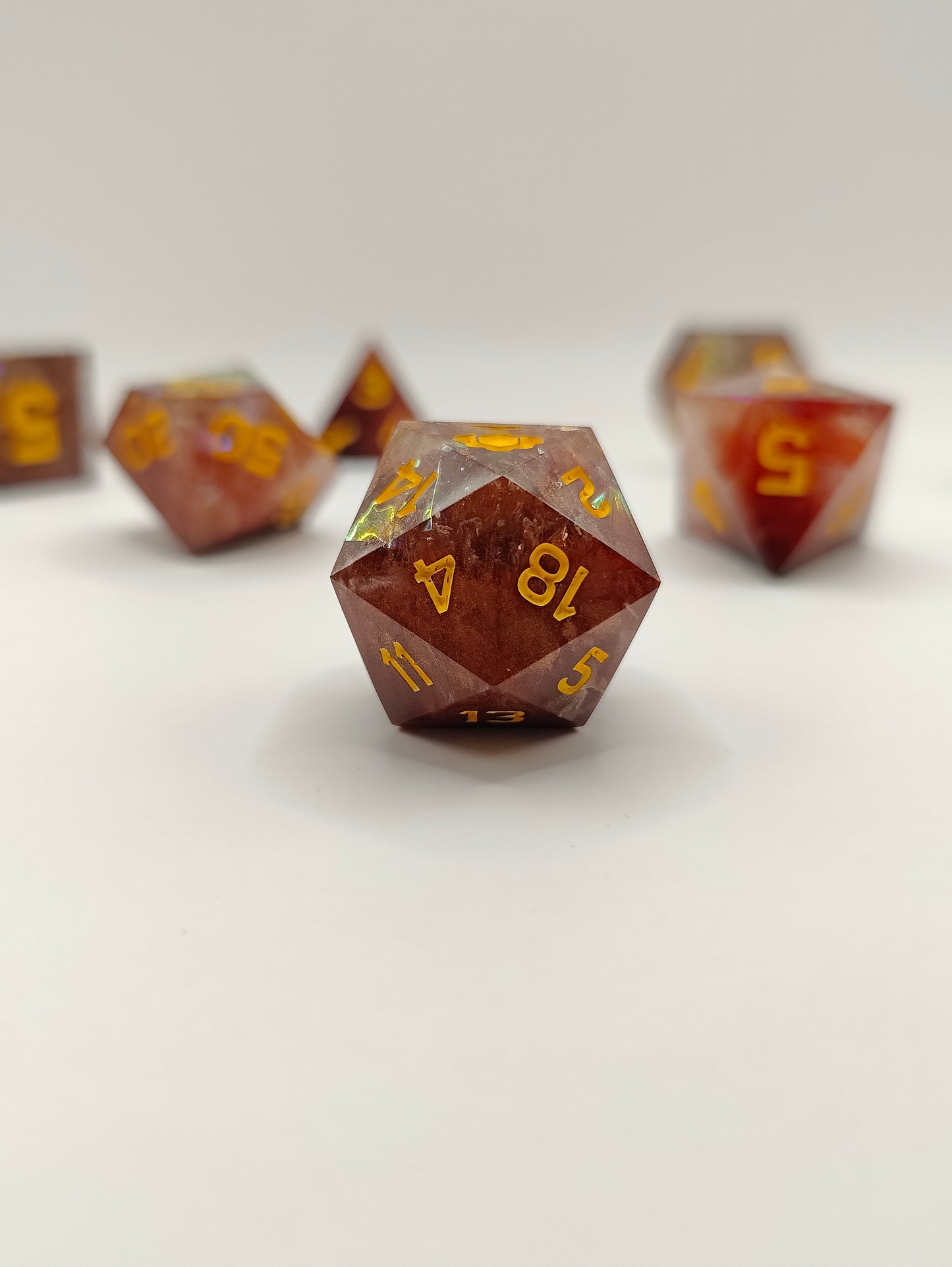 Handmade dice set: The copper kingdom