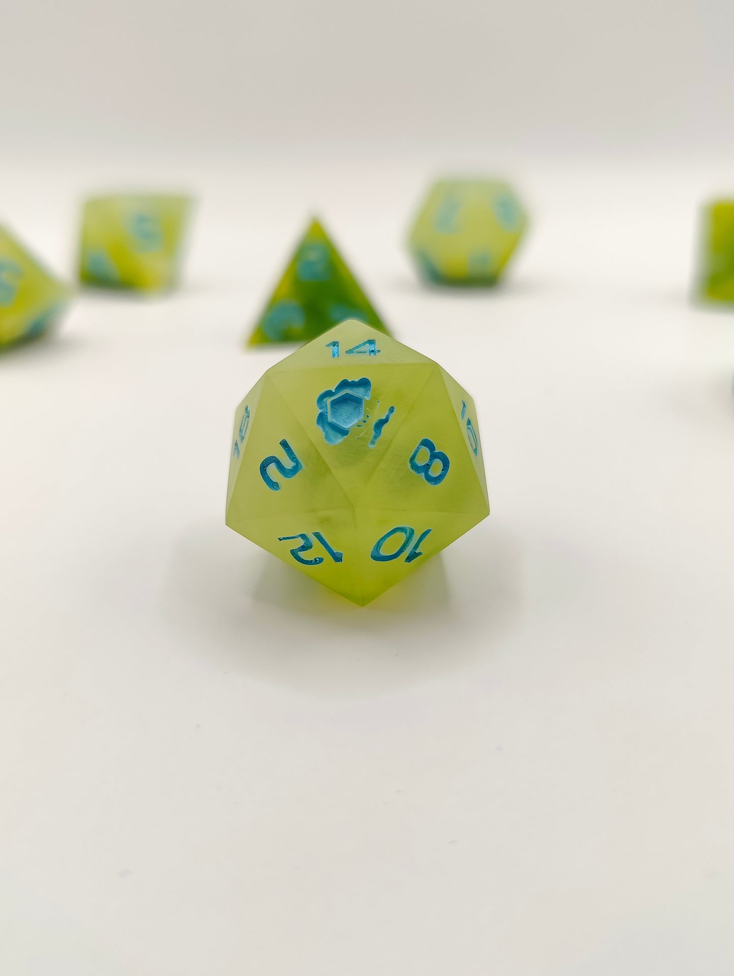 Handmade dice set: Spring treat
